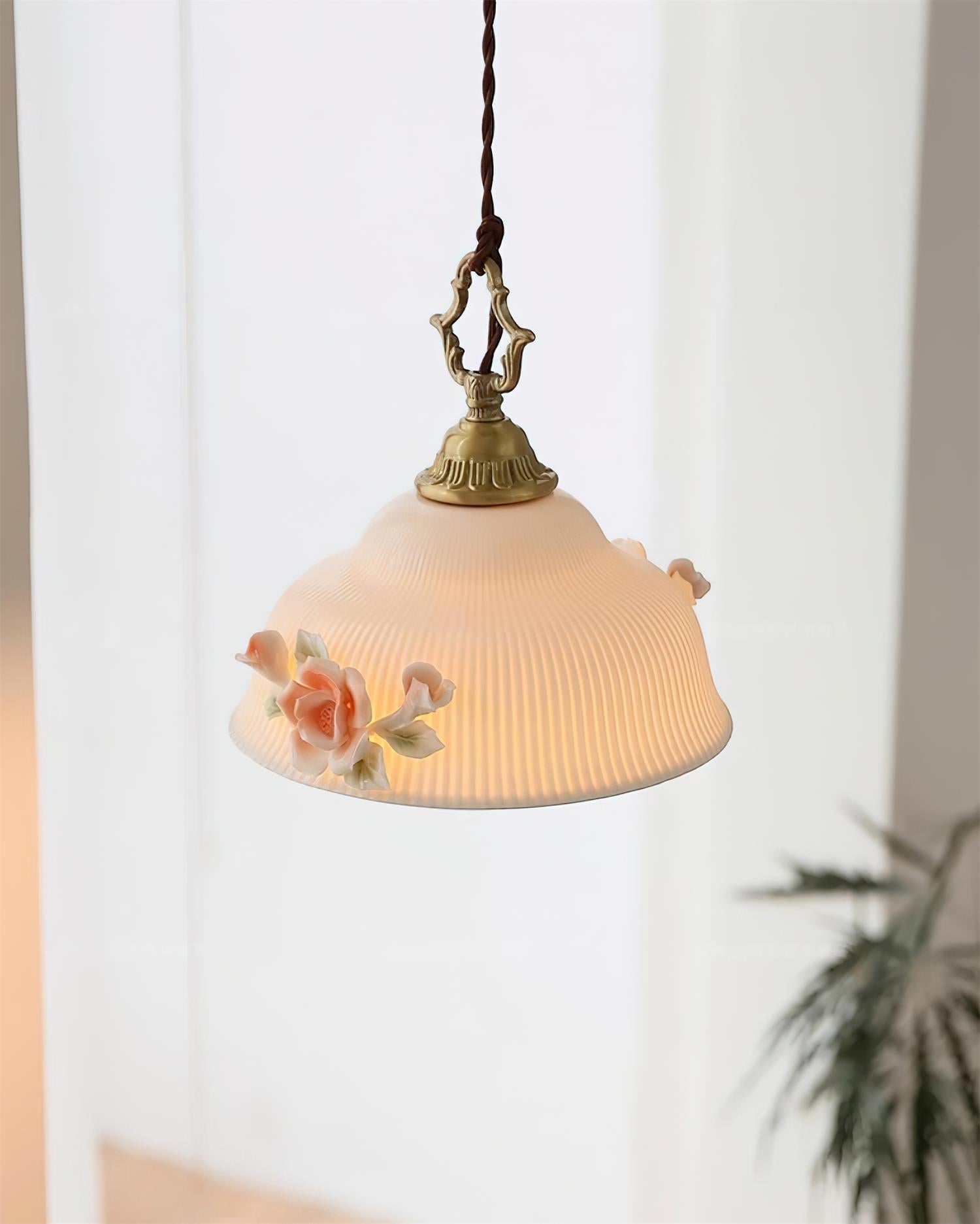 Camellia Suspension Porcelaine Fleur Romantique