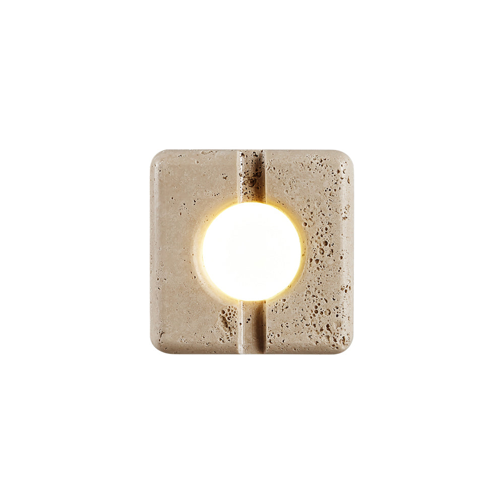Kosmo Lampe Murale Style Minimaliste Moderne en Travertin Transparent