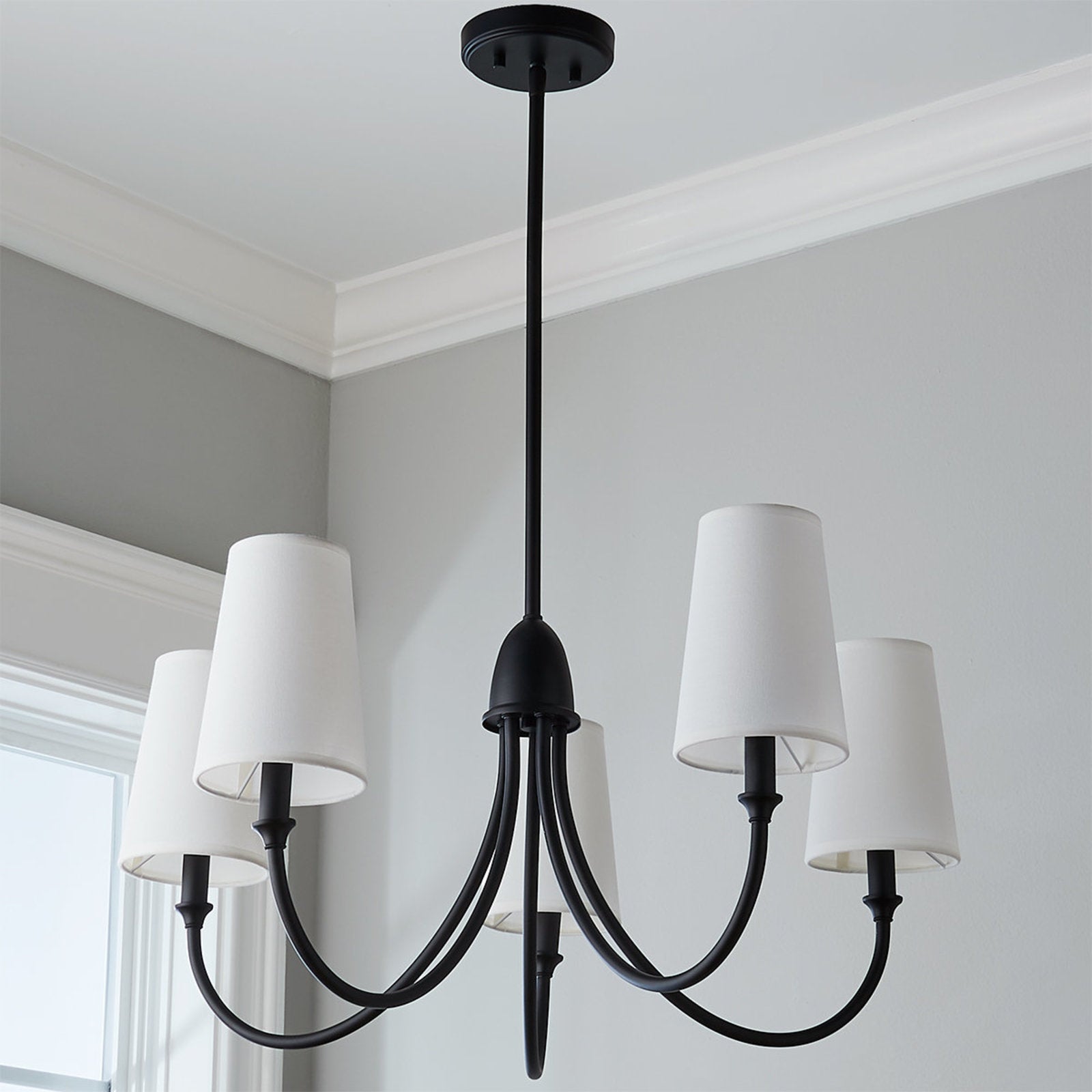 Premium Lustre Lumin Style Vintage-Industriel en Tissu et Métal