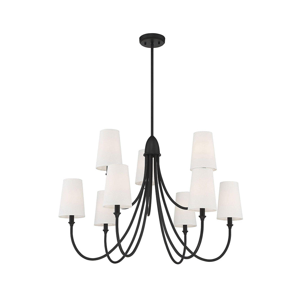 Premium Lustre Lumin Style Vintage-Industriel en Tissu et Métal