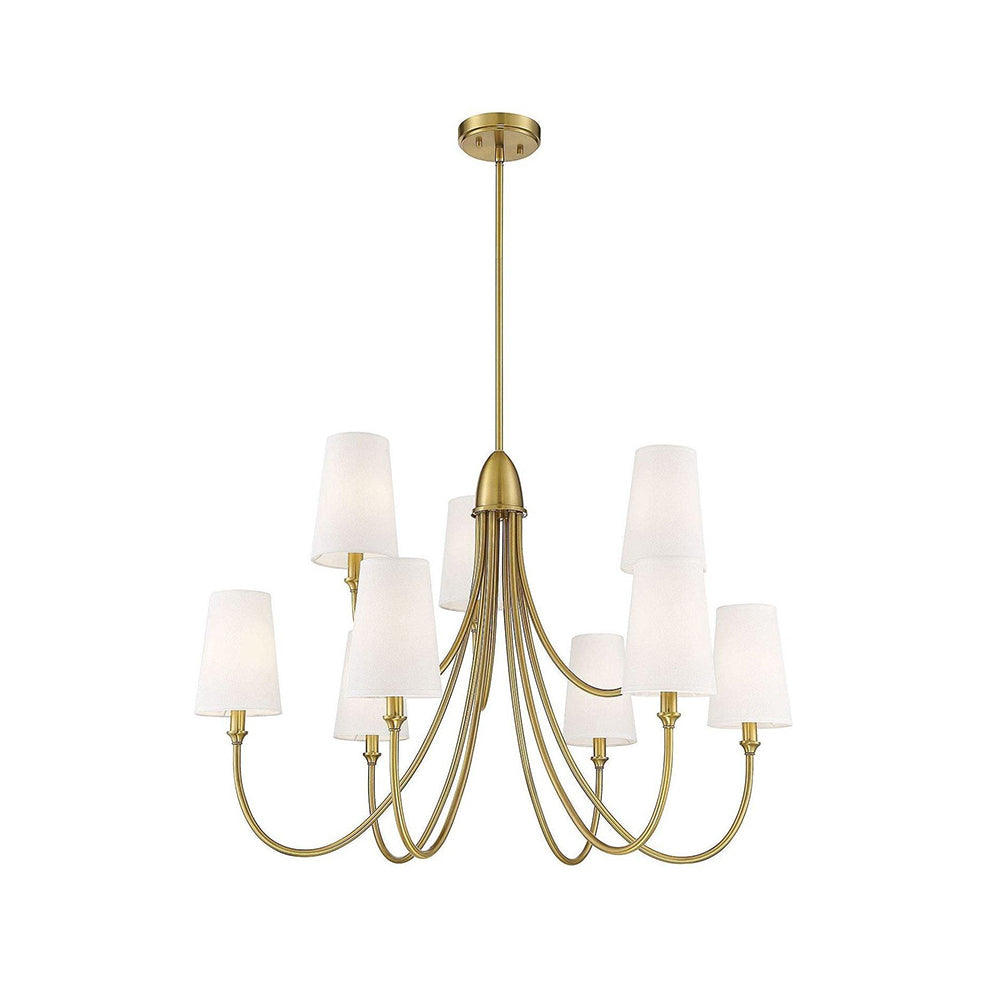 Premium Lustre Lumin Style Vintage-Industriel en Tissu et Métal
