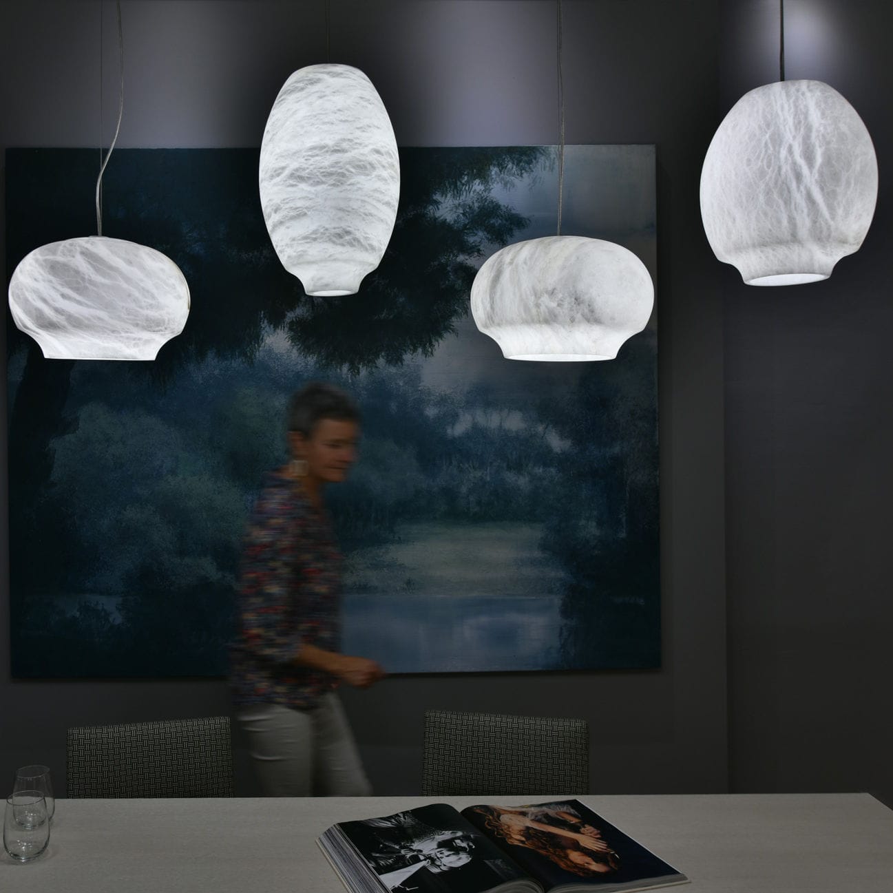 Thalia Suspension Minimaliste en Albâtre