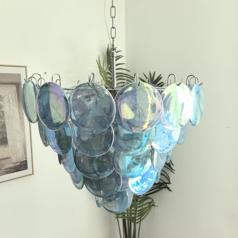 Camisa Lustre Couches de Disques en Verre Murano