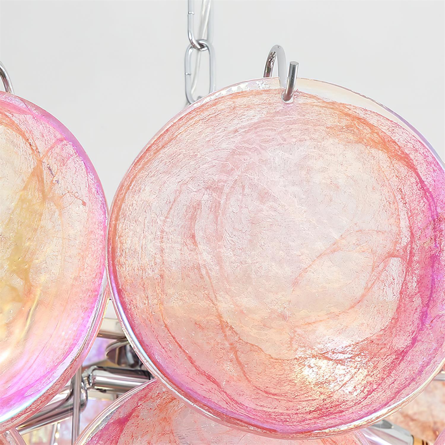Camisa Lustre Couches de Disques en Verre Murano