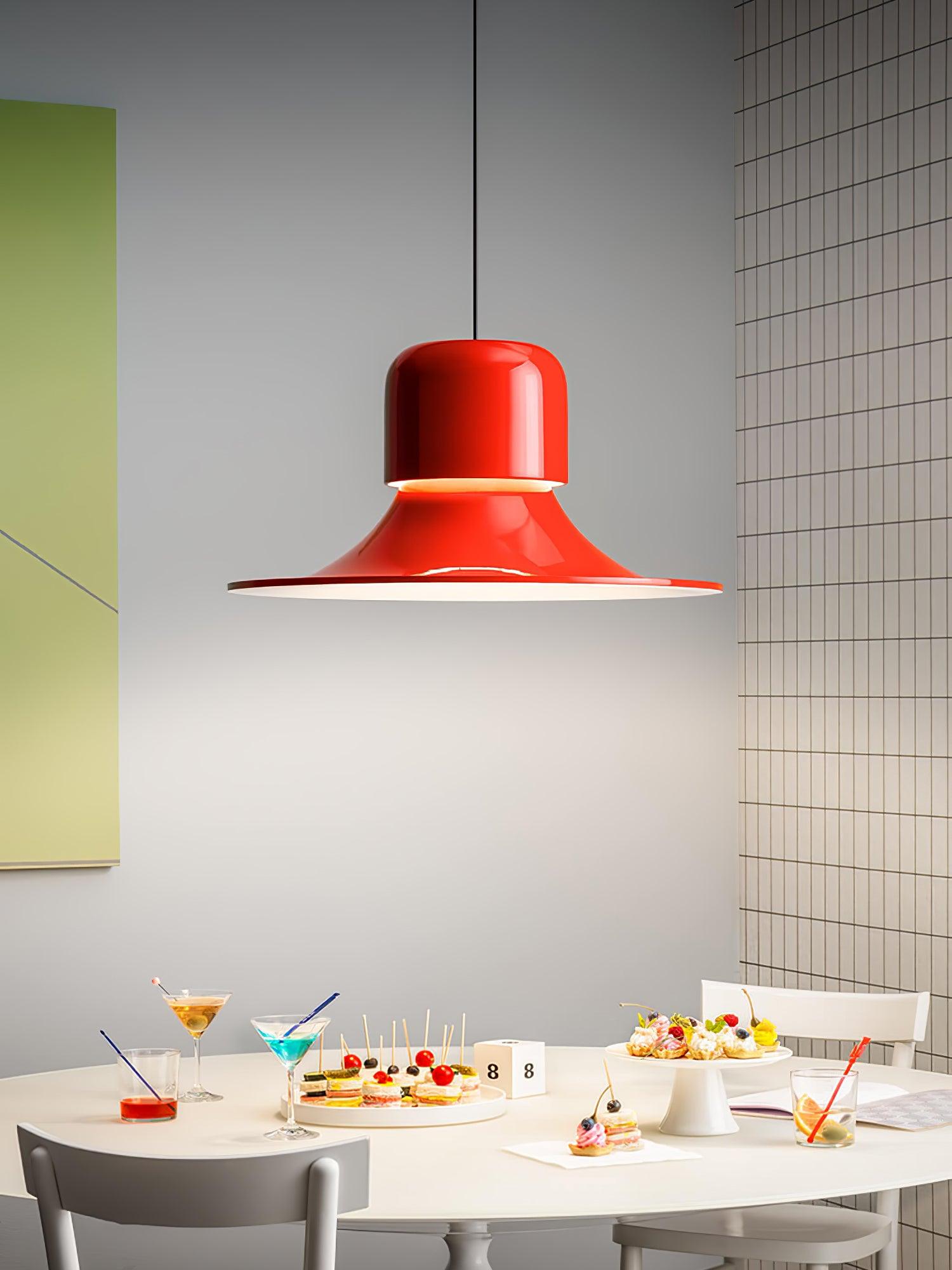 Lustra Suspension Aluminium Incurvée pour Cuisine