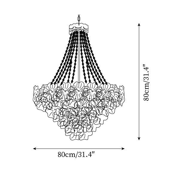 Campina Lustre Cristal Fleur Superposé