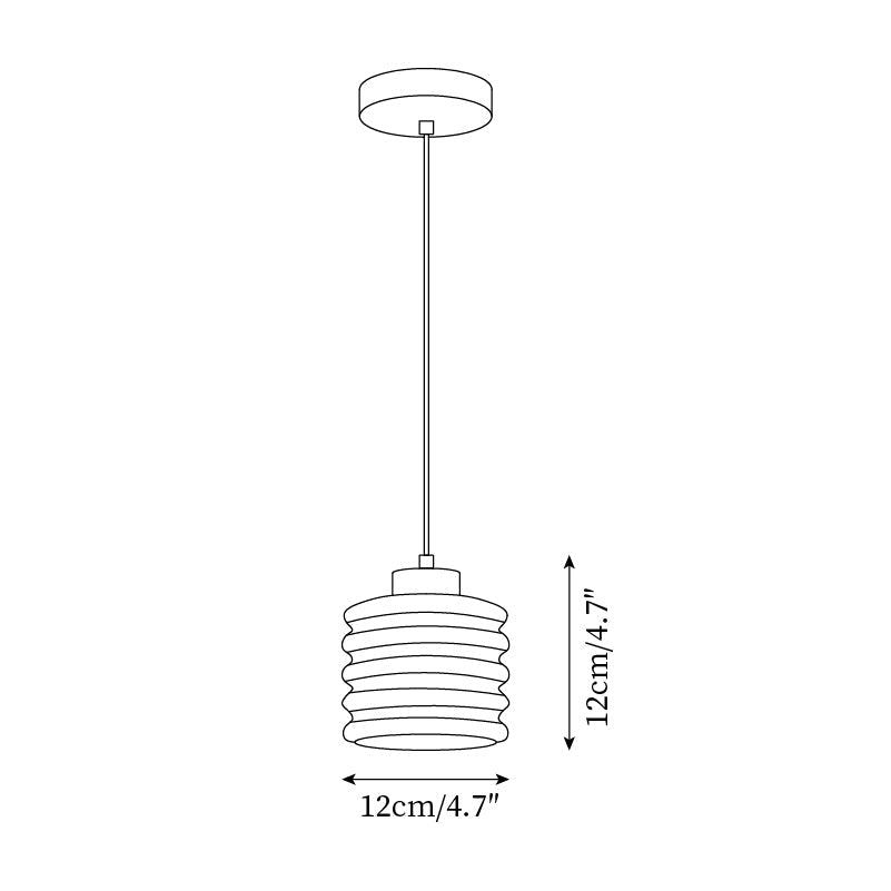 Virelli Suspension Abat-jour Ondulé en Travertin Bois de Noyer Organique Wabi-Sabi