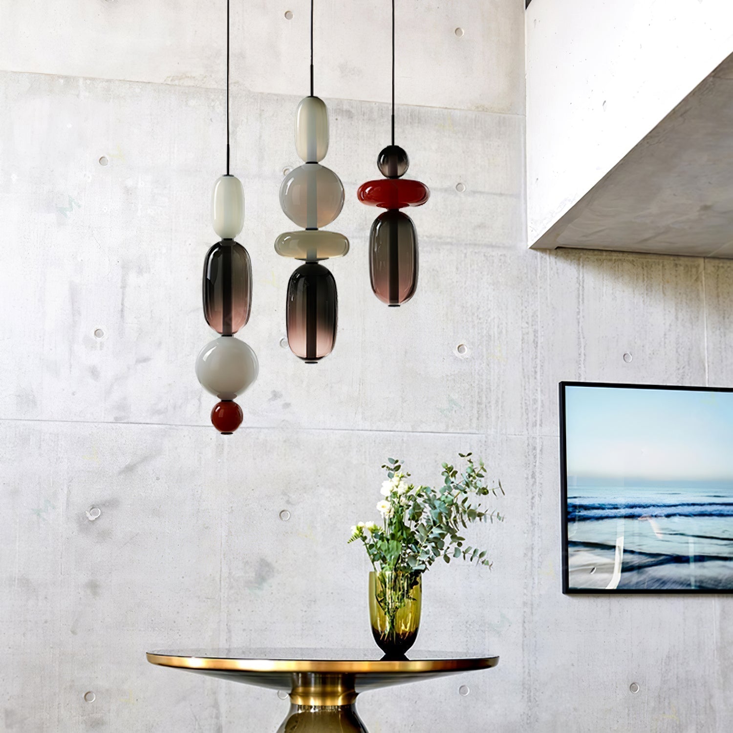 Noxic Suspension Artistique en Verre et Acrylique
