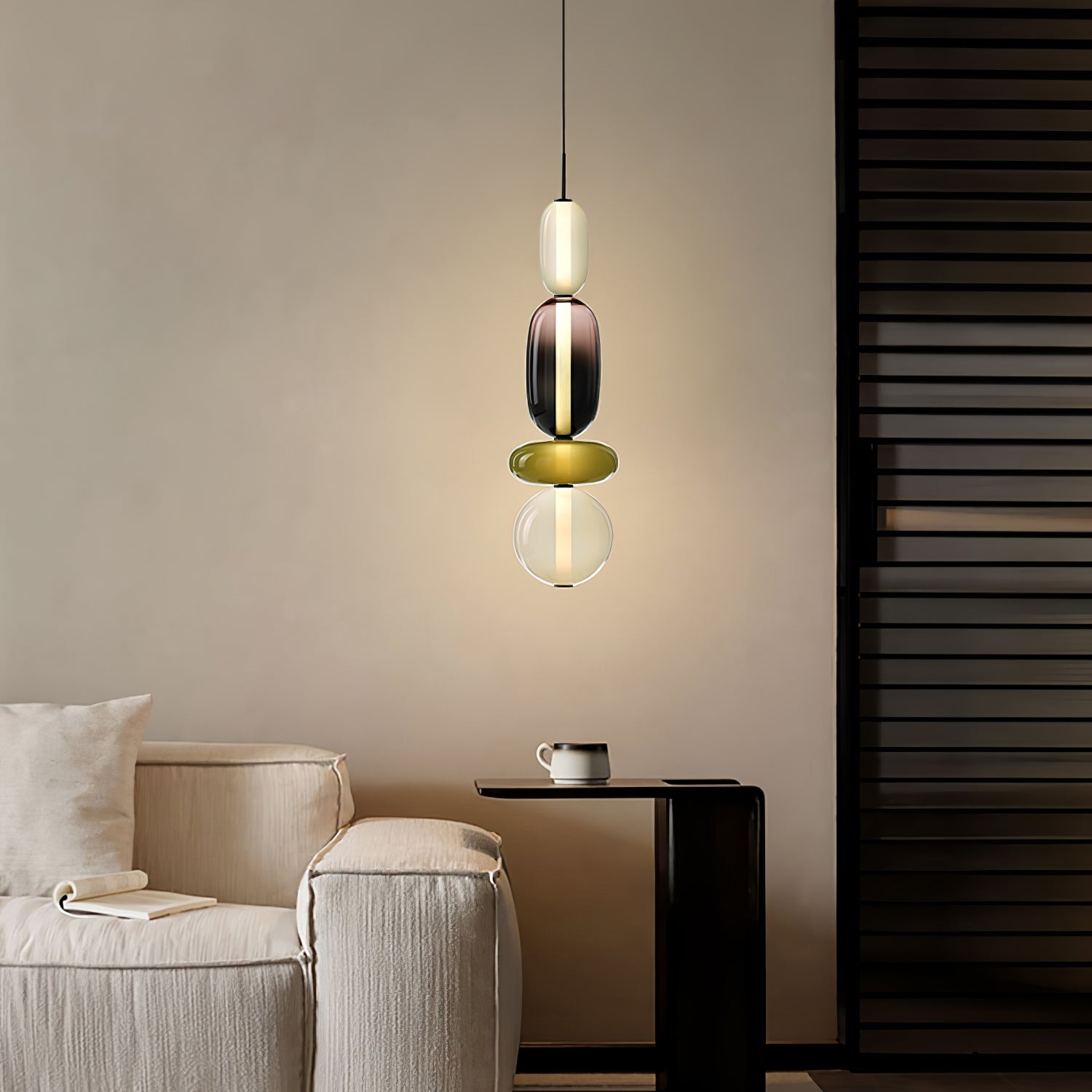 Noxic Suspension Artistique en Verre et Acrylique