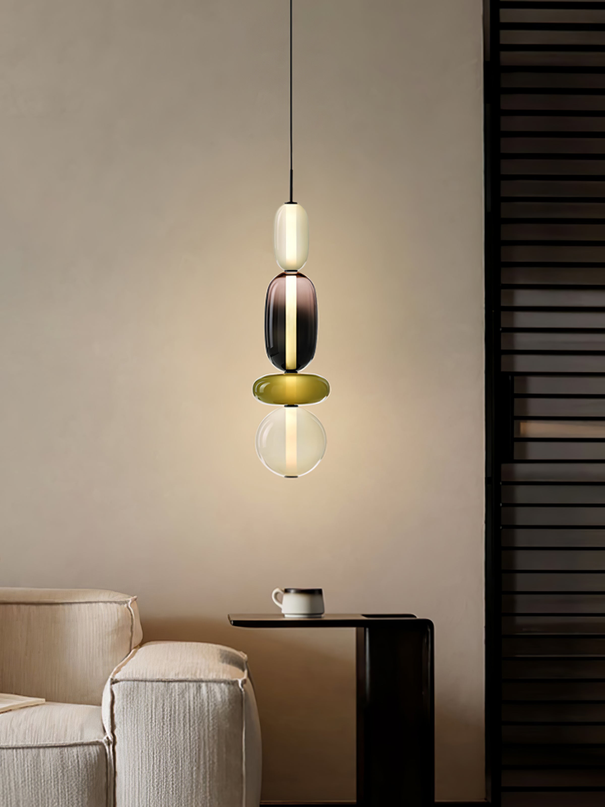 Noxic Suspension Artistique en Verre et Acrylique