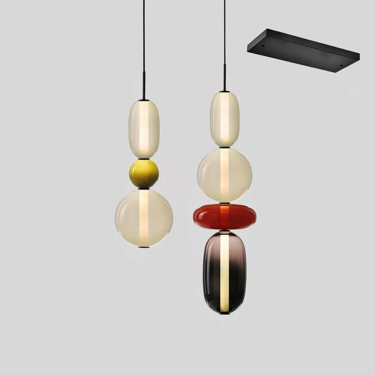 Noxic Suspension Artistique en Verre et Acrylique