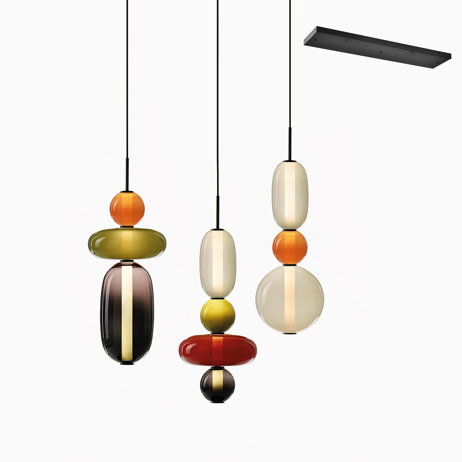 Cunorara Prime Art Coloré Verre Lustre