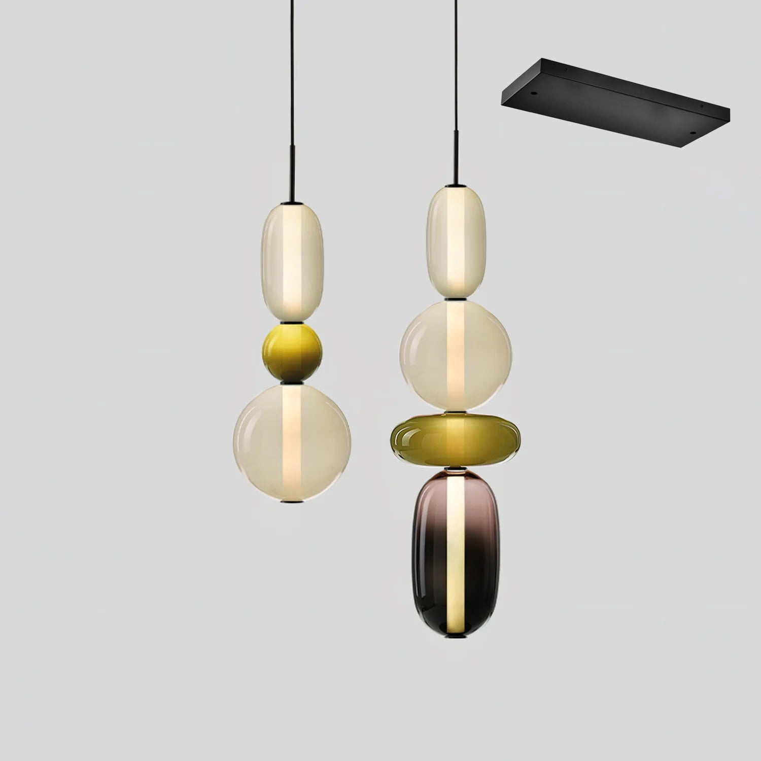 Noxic Suspension Artistique en Verre et Acrylique