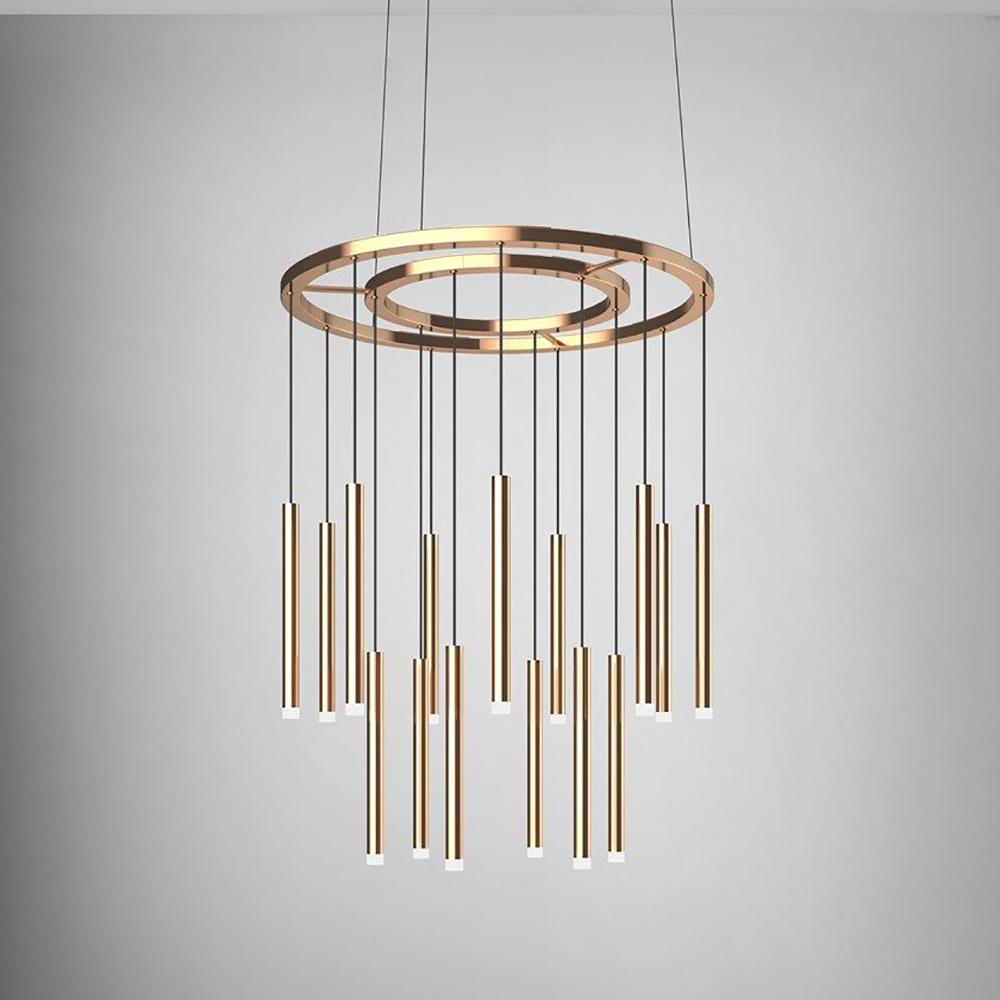 Quint Lustre en Laiton et Acrylique Minimaliste Moderne