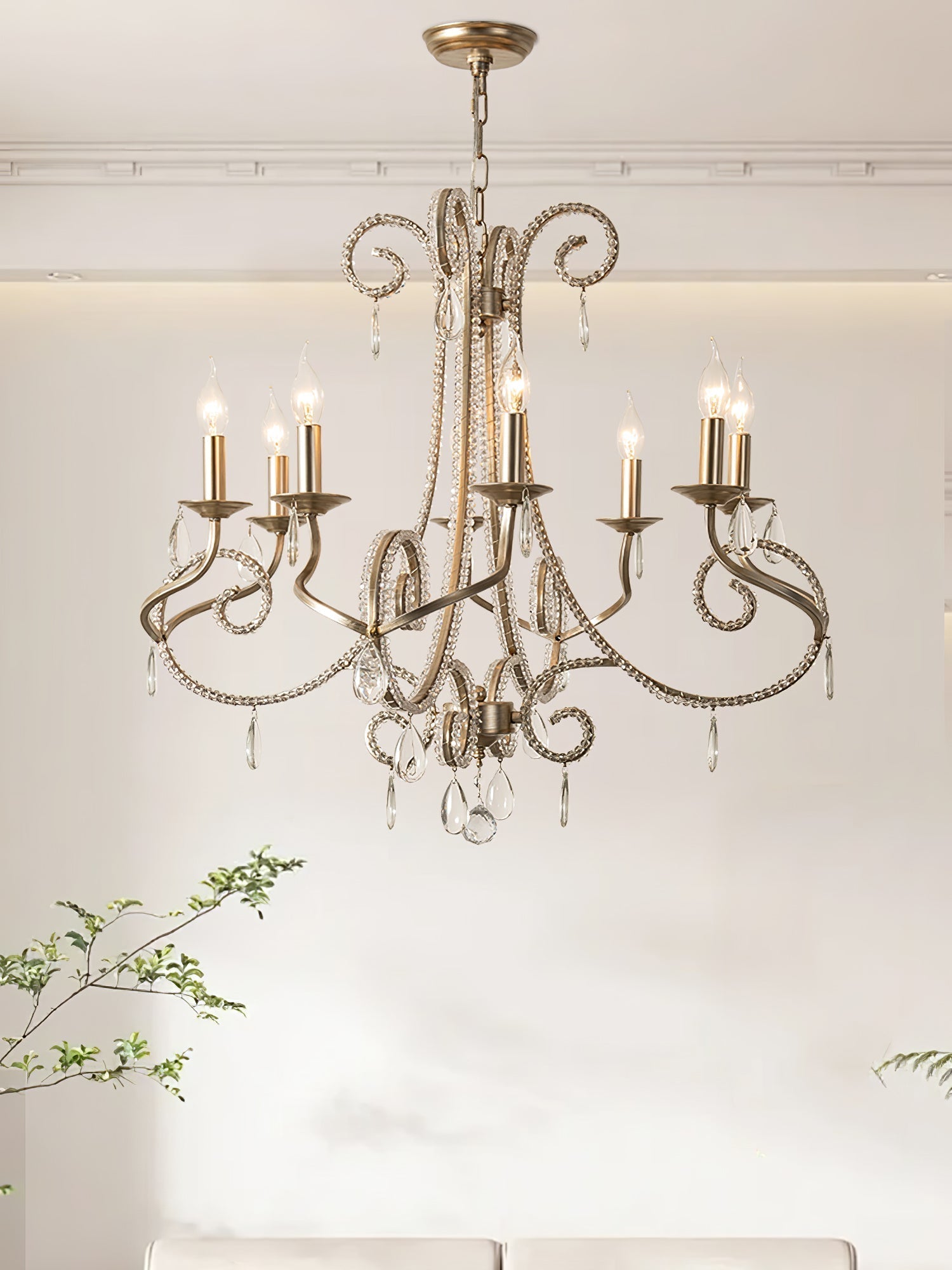 Elysara Crystal Bougie Lustre