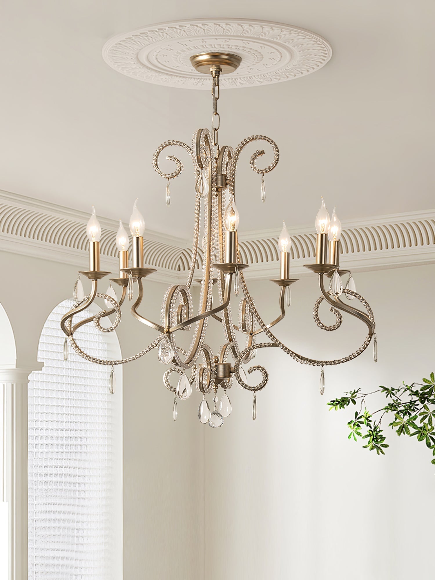 Elysara Crystal Bougie Lustre