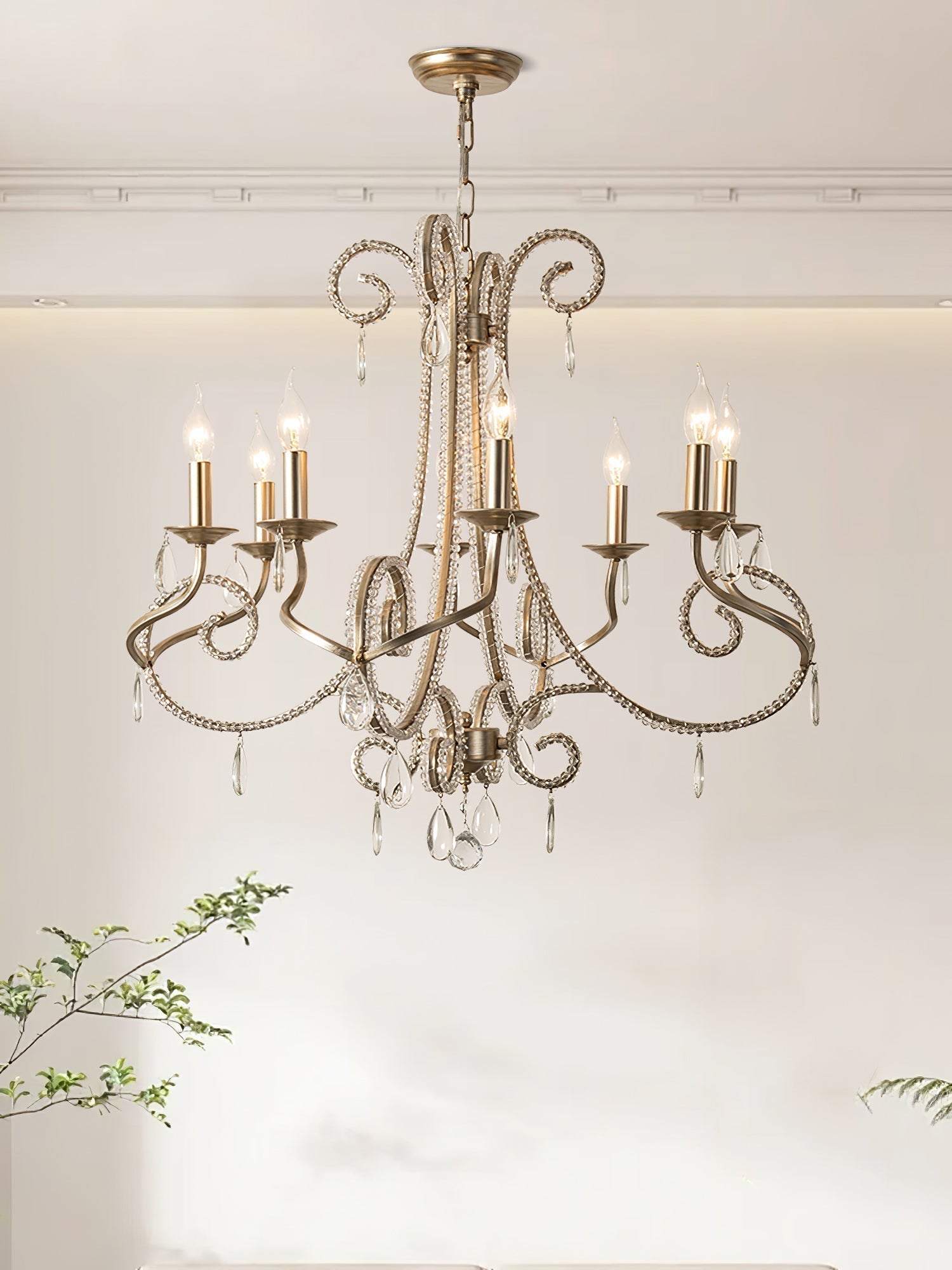 Elysara Crystal Bougie Lustre