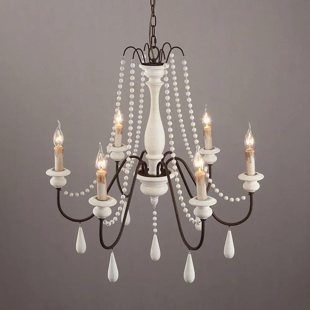 Lustra Lustre à Bougies Bras Voluté Rustique