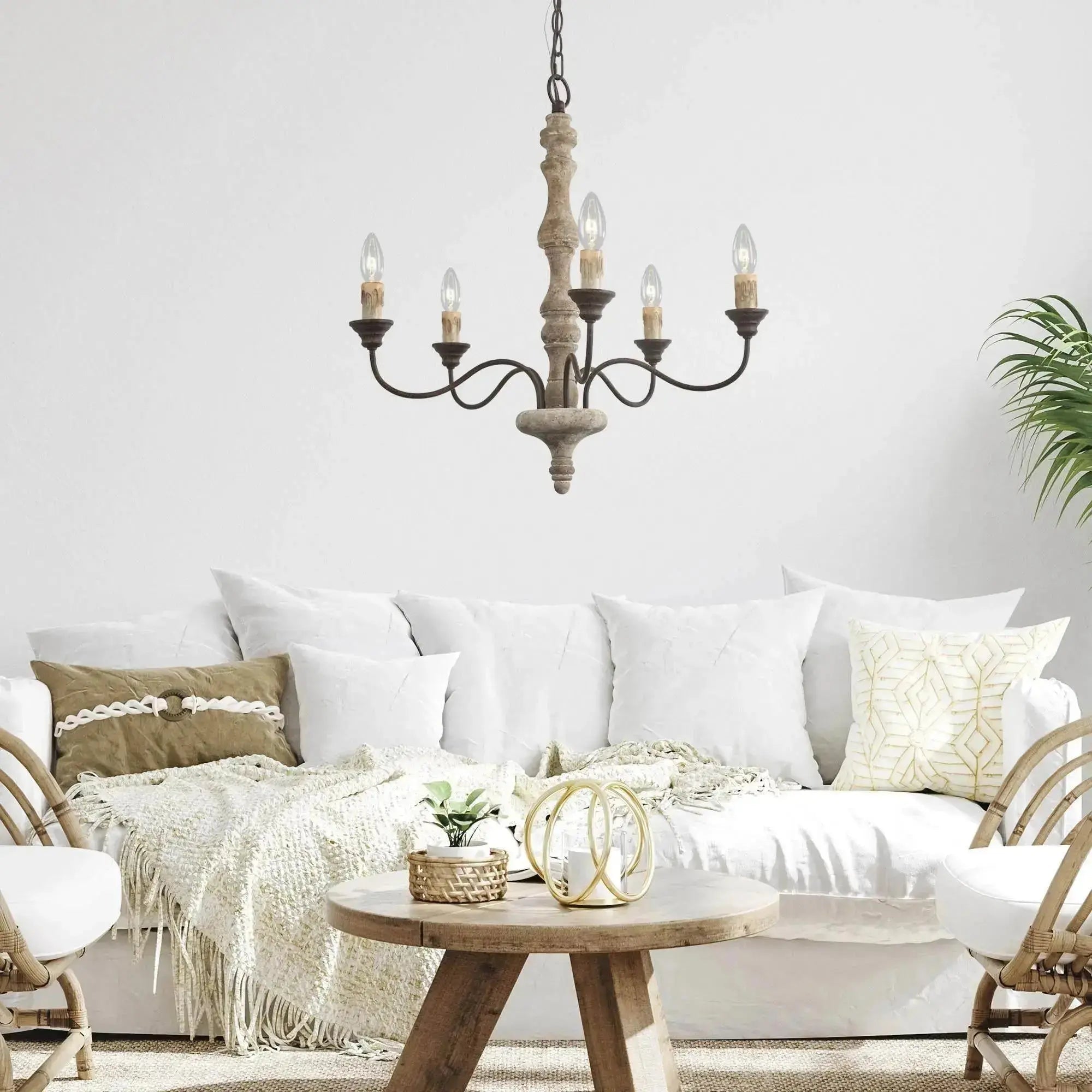 Aurora Lustre Bougeoir Ferme Rustique