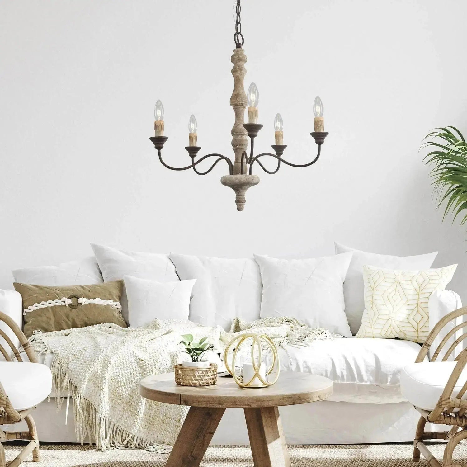 Aurora Lustre Bougeoir Ferme Rustique