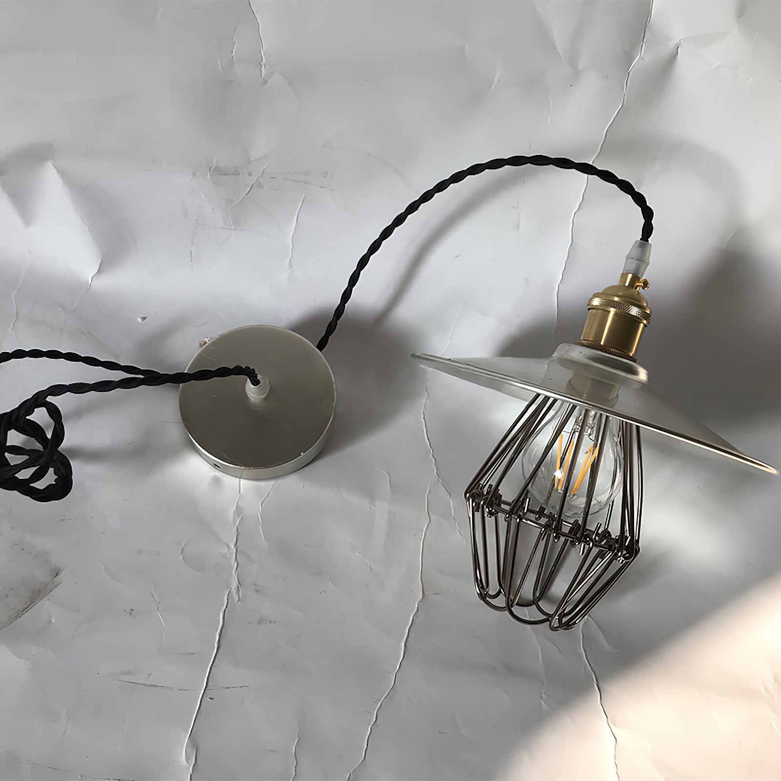 Stella Suspension en Métal Artistique Industriel Vintage