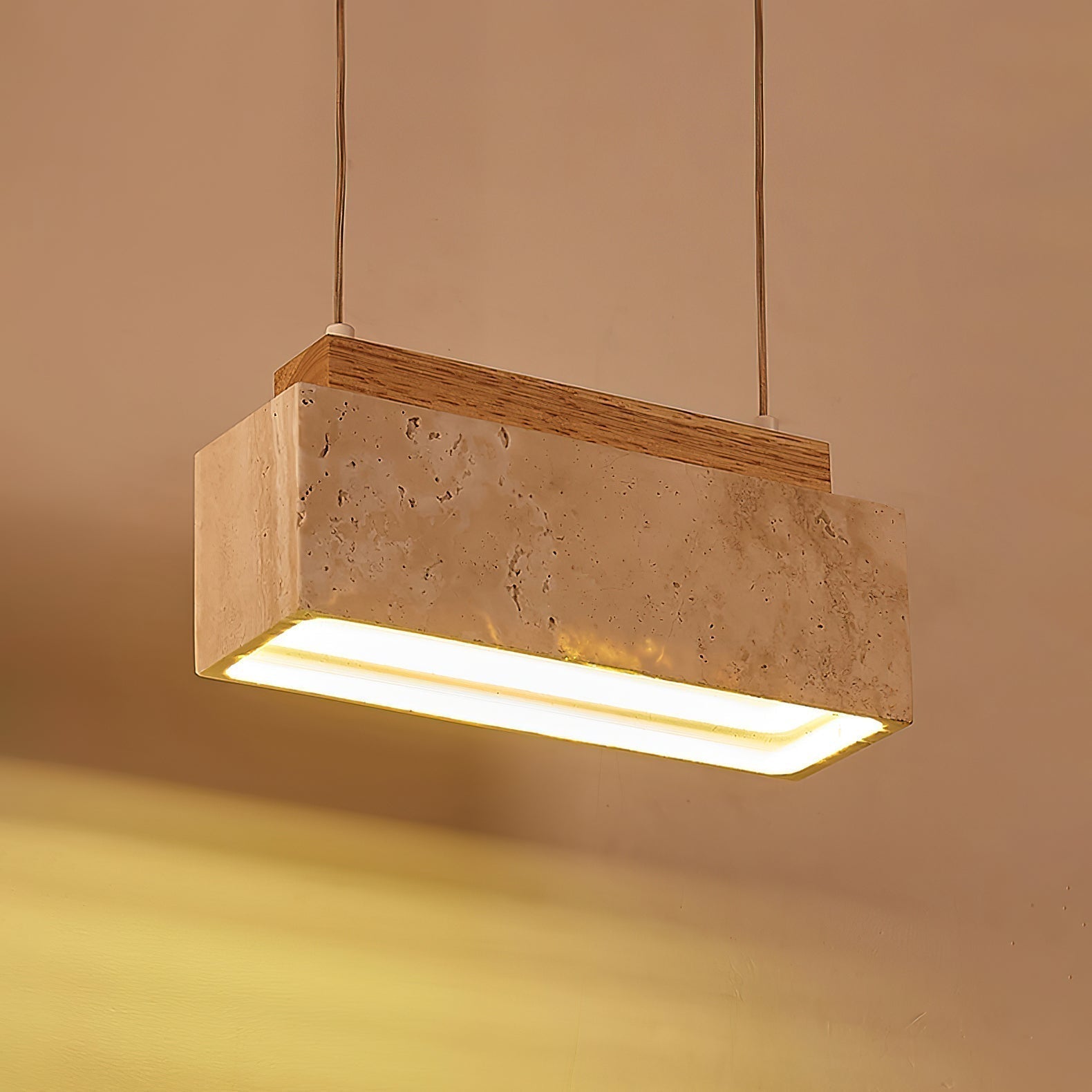 Ciraeila Suspension Rectangulaire en Travertin