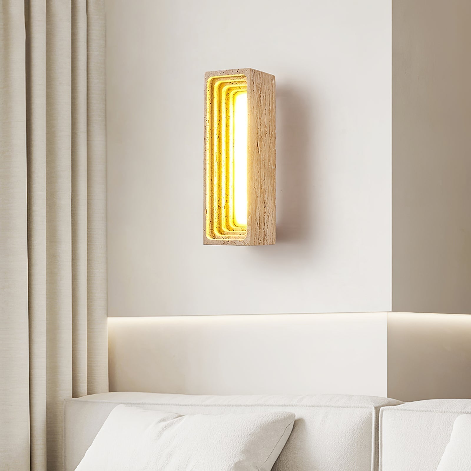 Atheila Applique Murale Moderne en Travertin