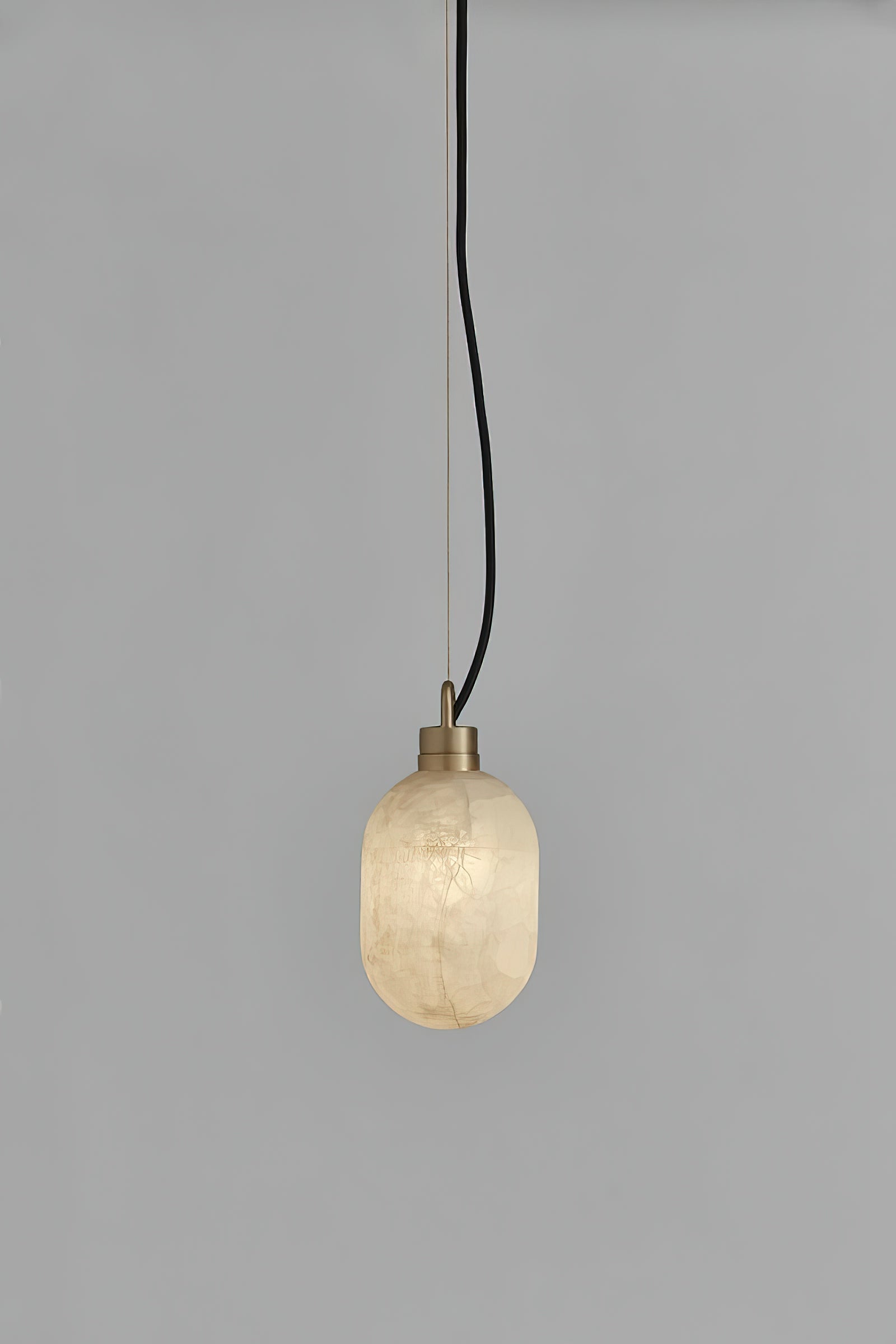 Umbra Suspension en Métal de Laiton et Albâtre Minimaliste Moderne