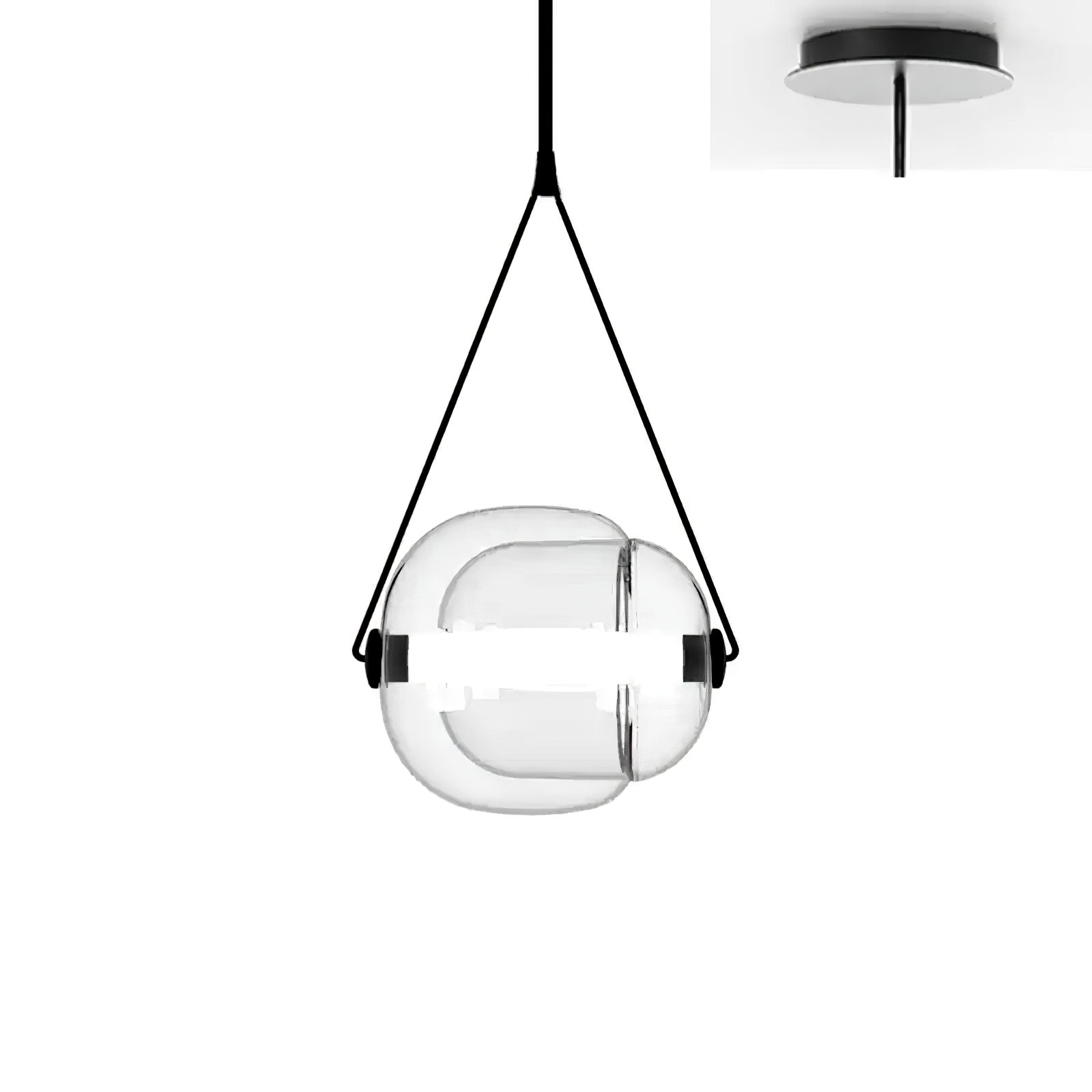 Orba Suspension Lampe en Verre Contemporain