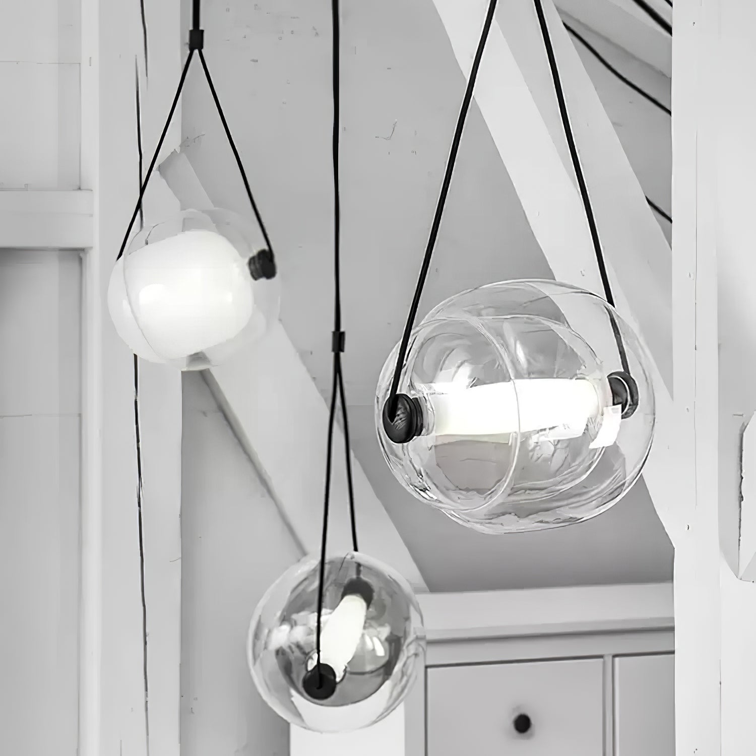 Orba Suspension Lampe en Verre Contemporain