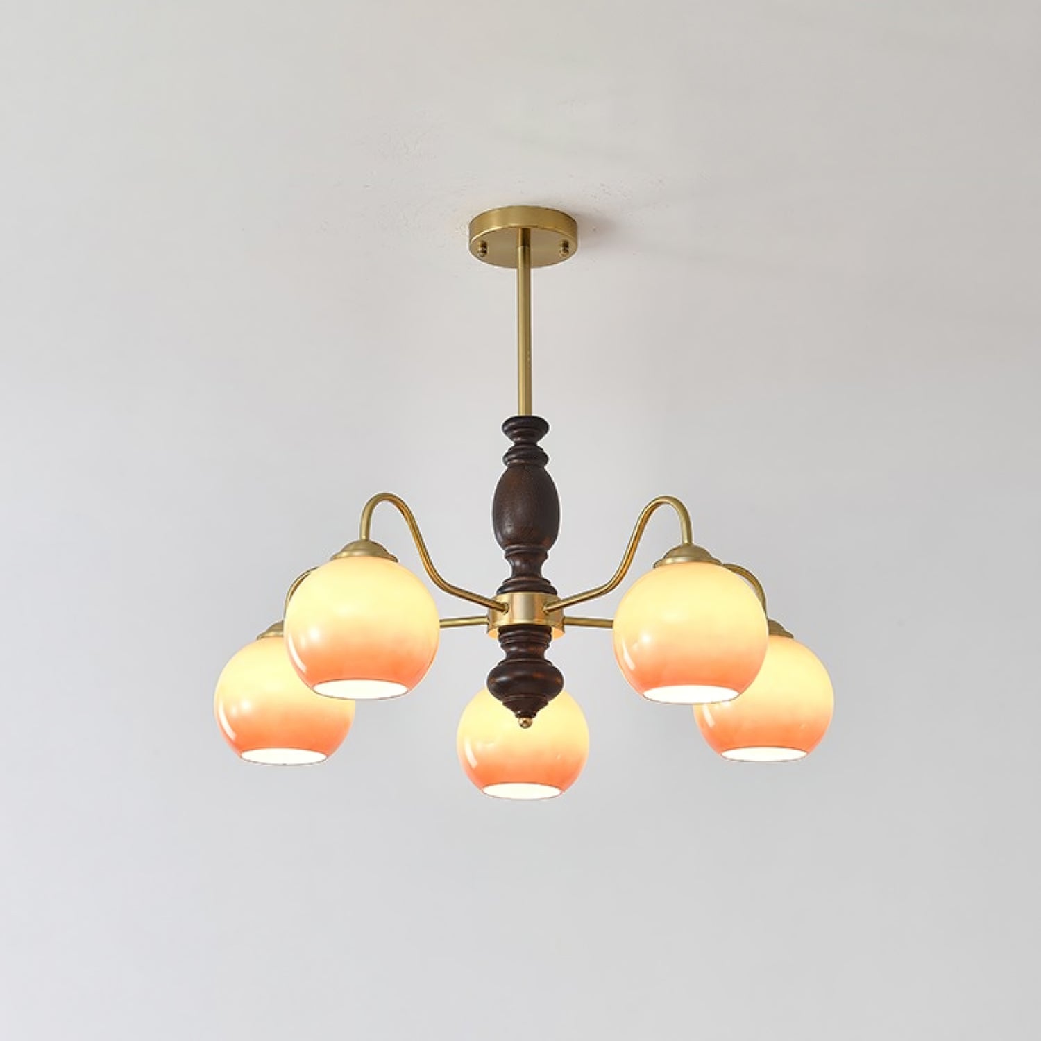Aurora Lustre Caramel Orb Curved Arm