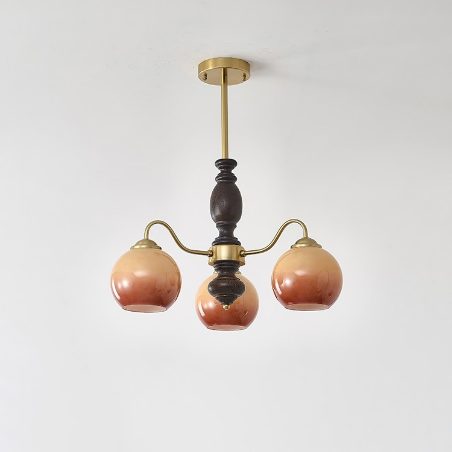 Aurora Lustre Caramel Orb Curved Arm