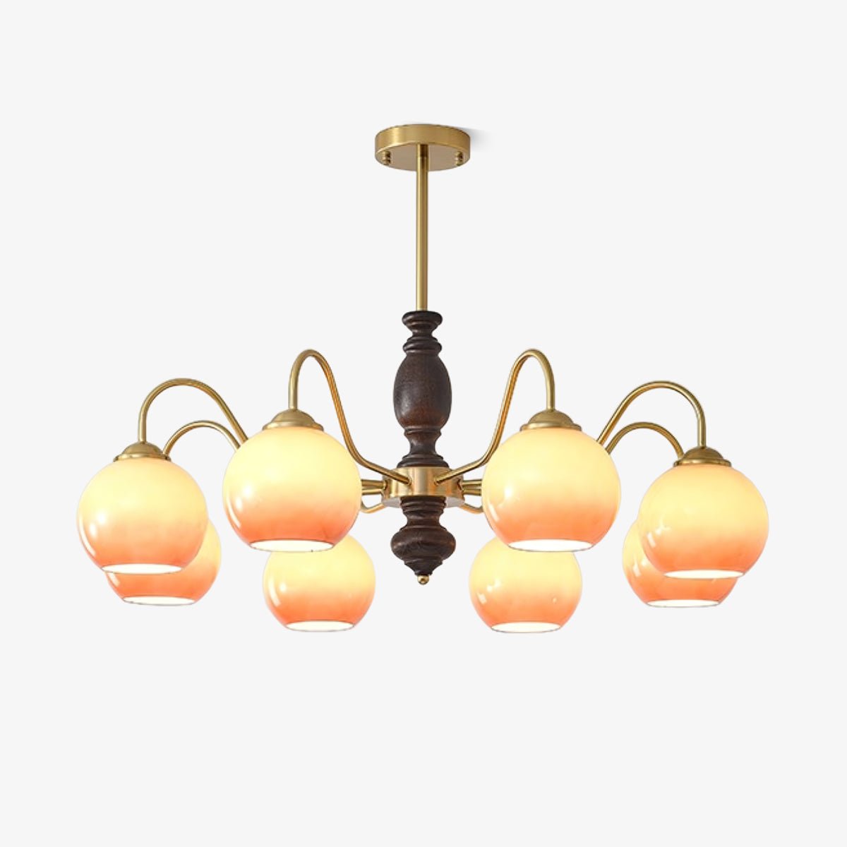 Aurora Lustre Caramel Orb Curved Arm