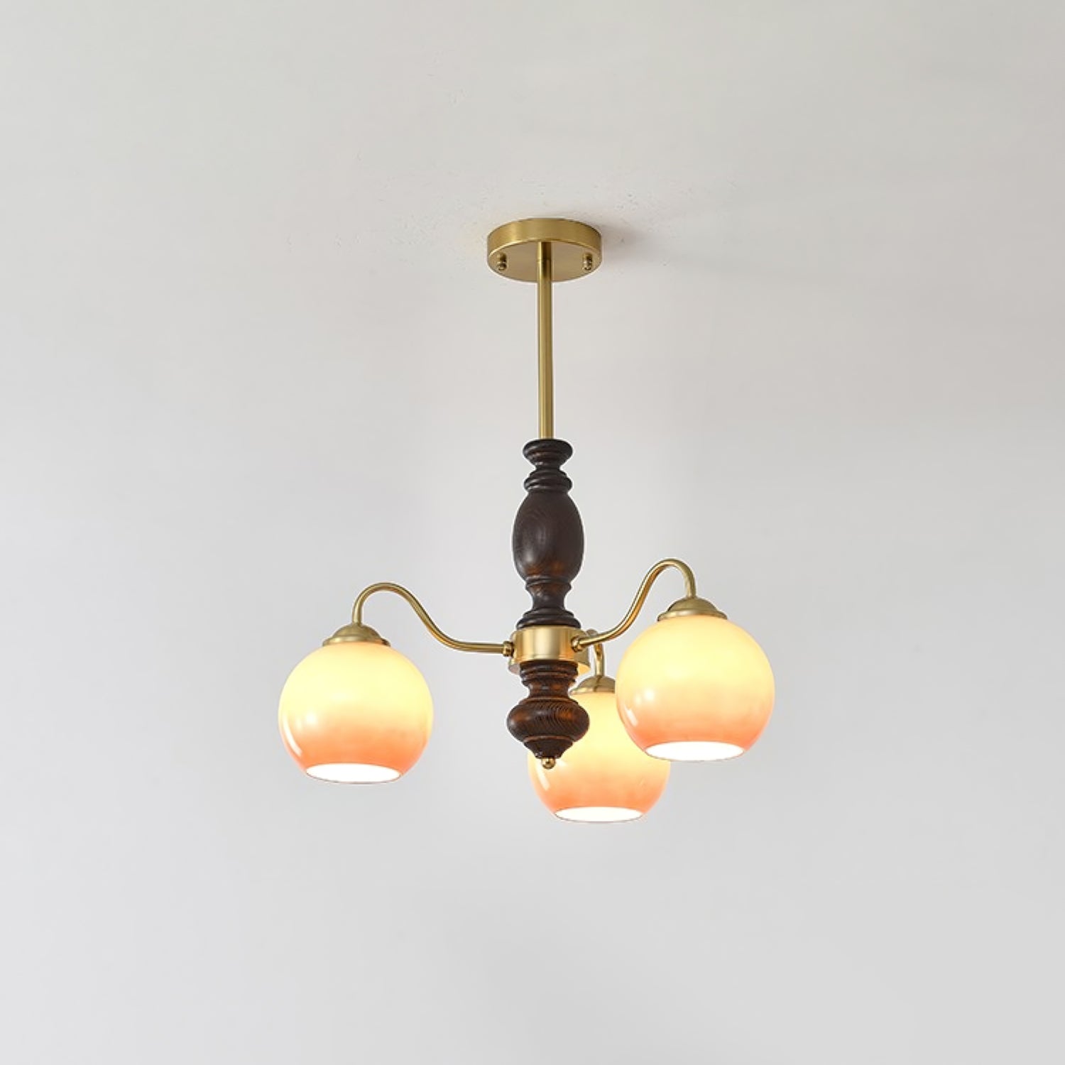 Aurora Lustre Caramel Orb Curved Arm