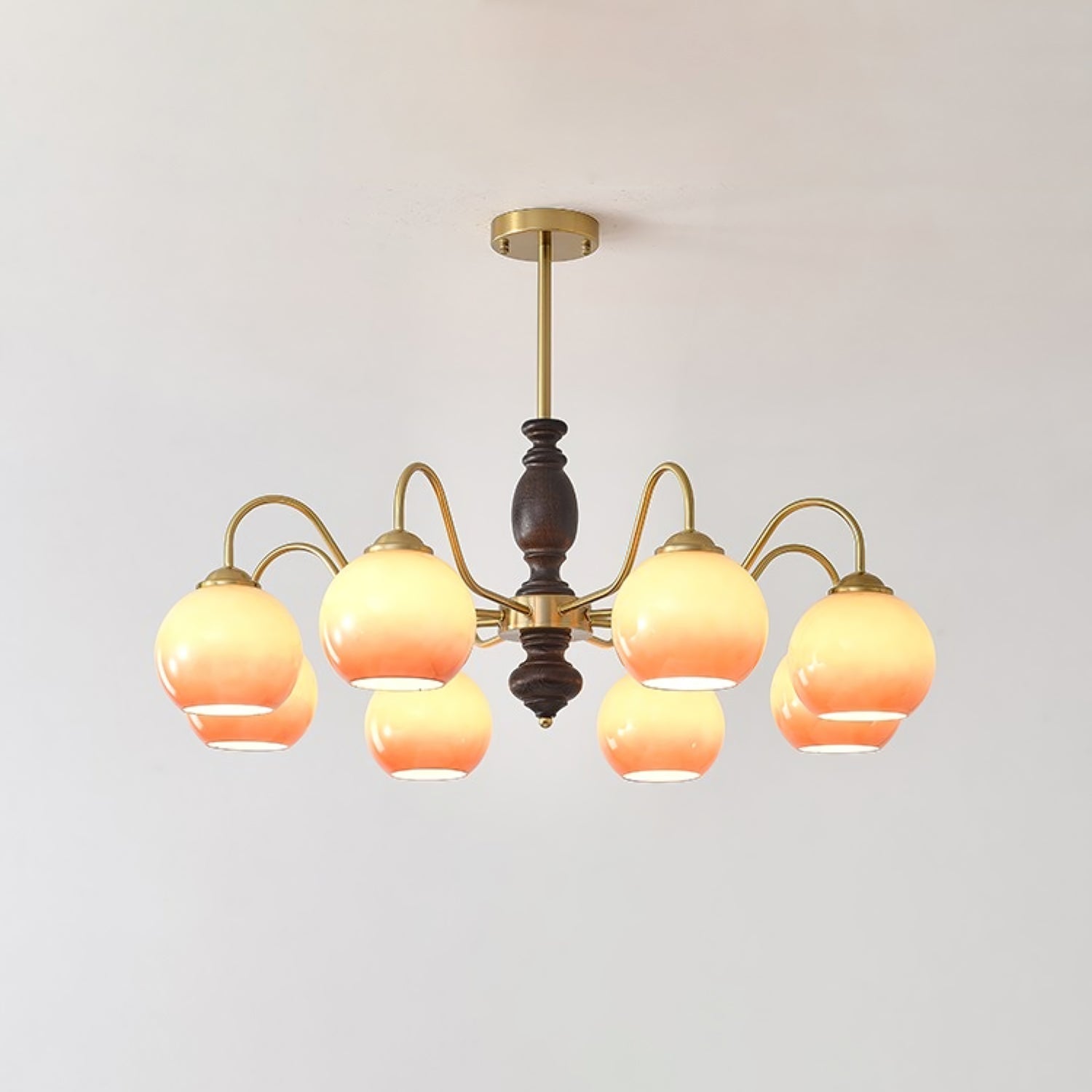 Aurora Lustre Caramel Orb Curved Arm