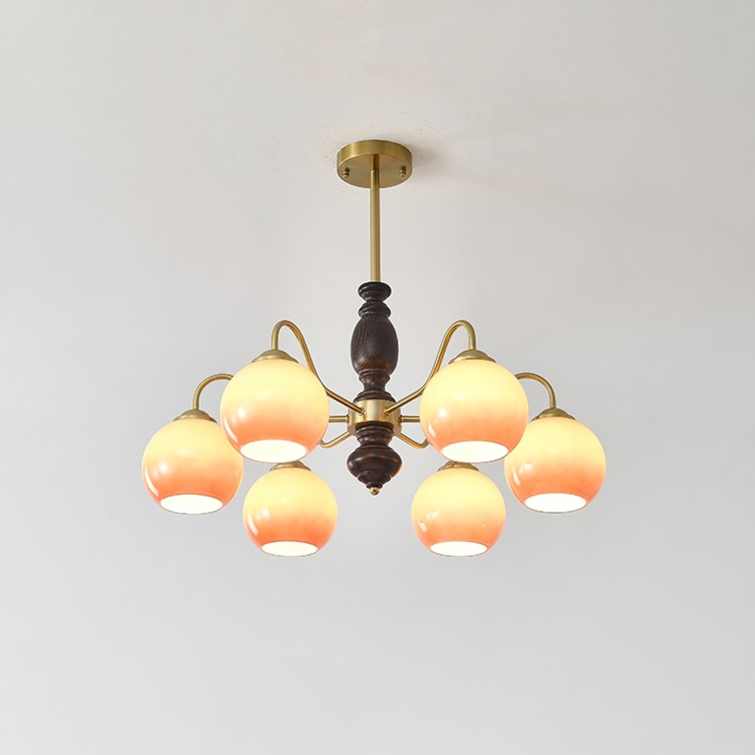 Aurora Lustre Caramel Orb Curved Arm
