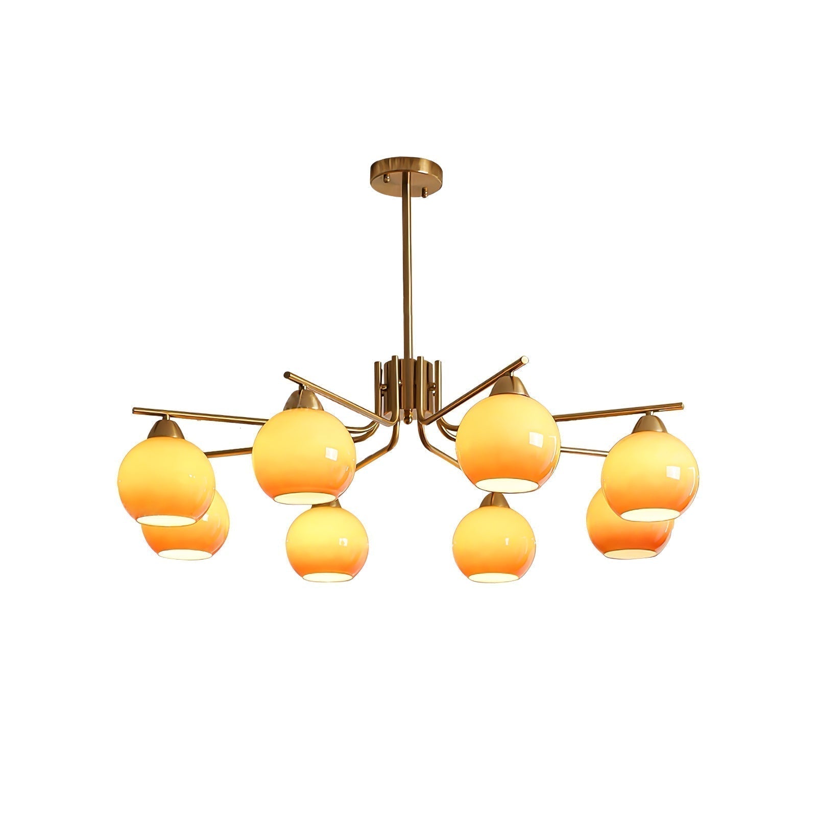Lustra Lustre Laiton Caramel Globe Minimaliste