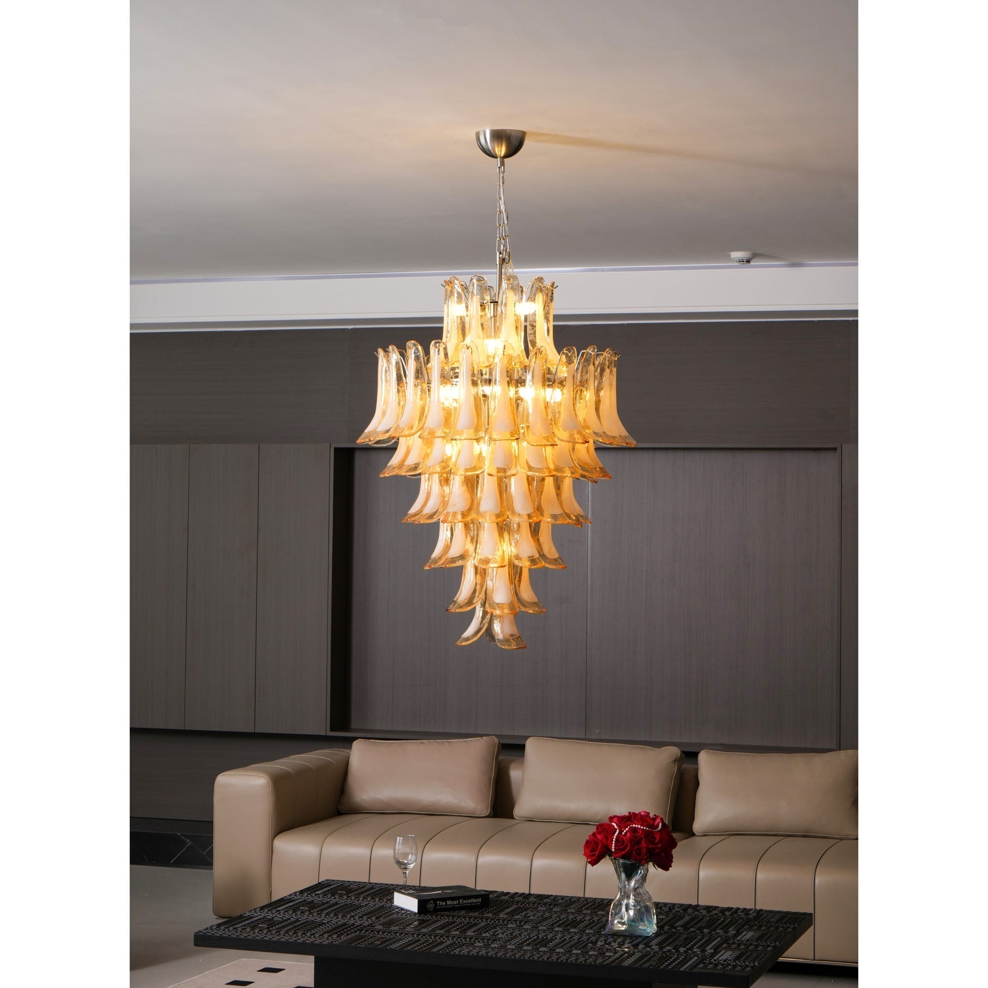 Aurora Lustre en Verre Ambre Luxe