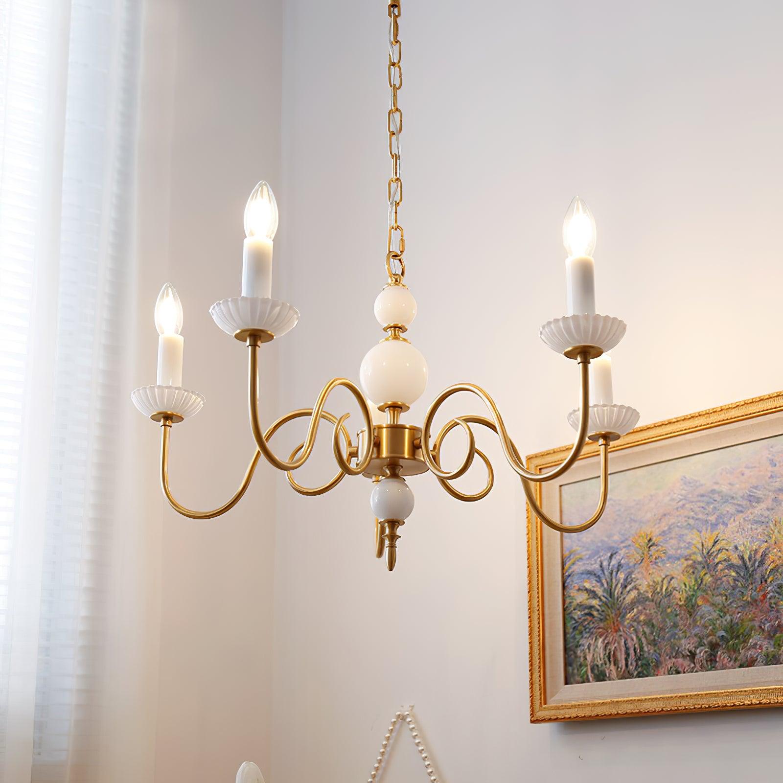 Lustra Lustre Carlita Doré Moderne