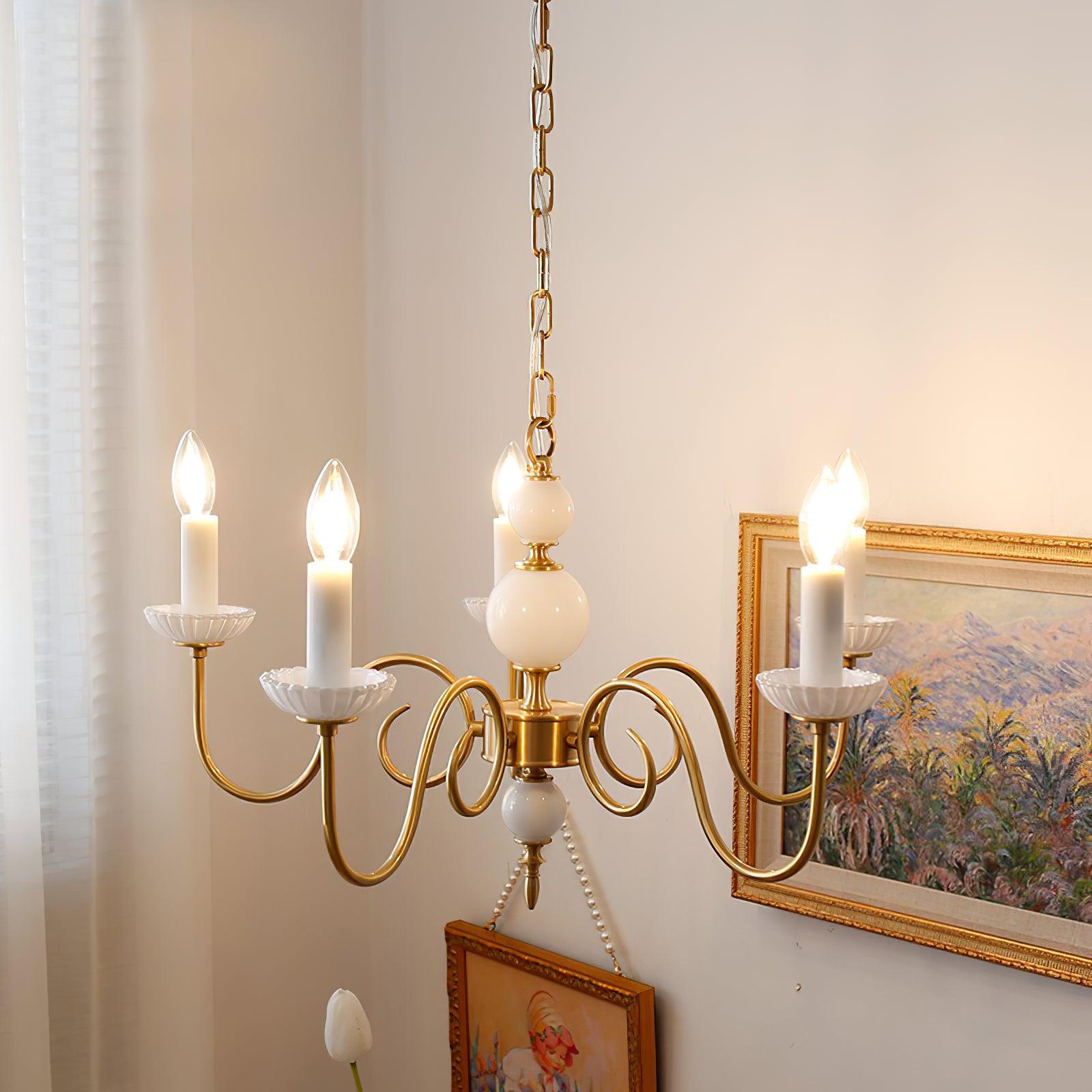 Lustra Lustre Carlita Doré Moderne