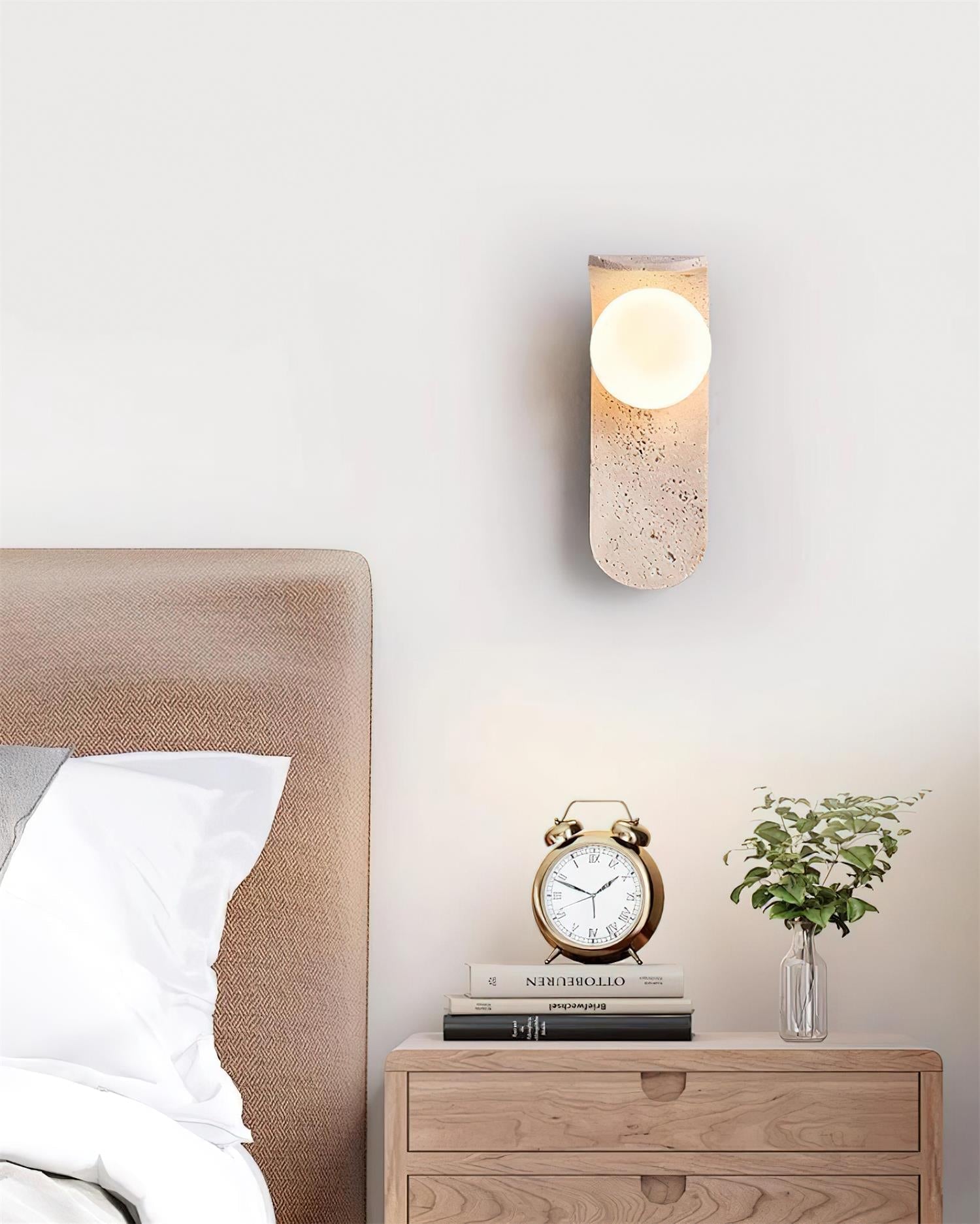 Terra Applique Murale Minimaliste en Travertin