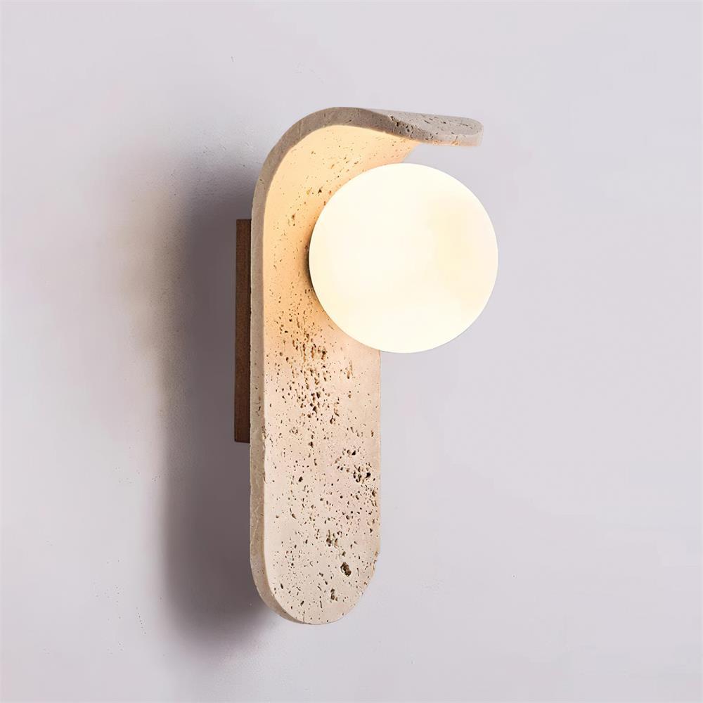 Terra Applique Murale Minimaliste en Travertin