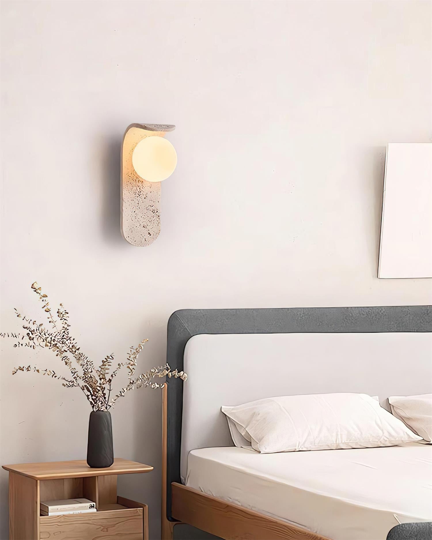 Terra Applique Murale Minimaliste en Travertin