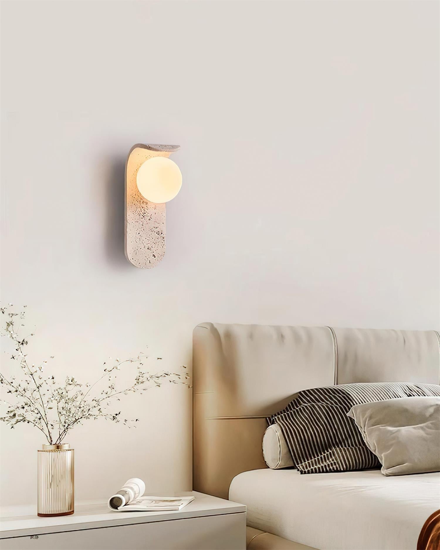 Terra Applique Murale Minimaliste en Travertin