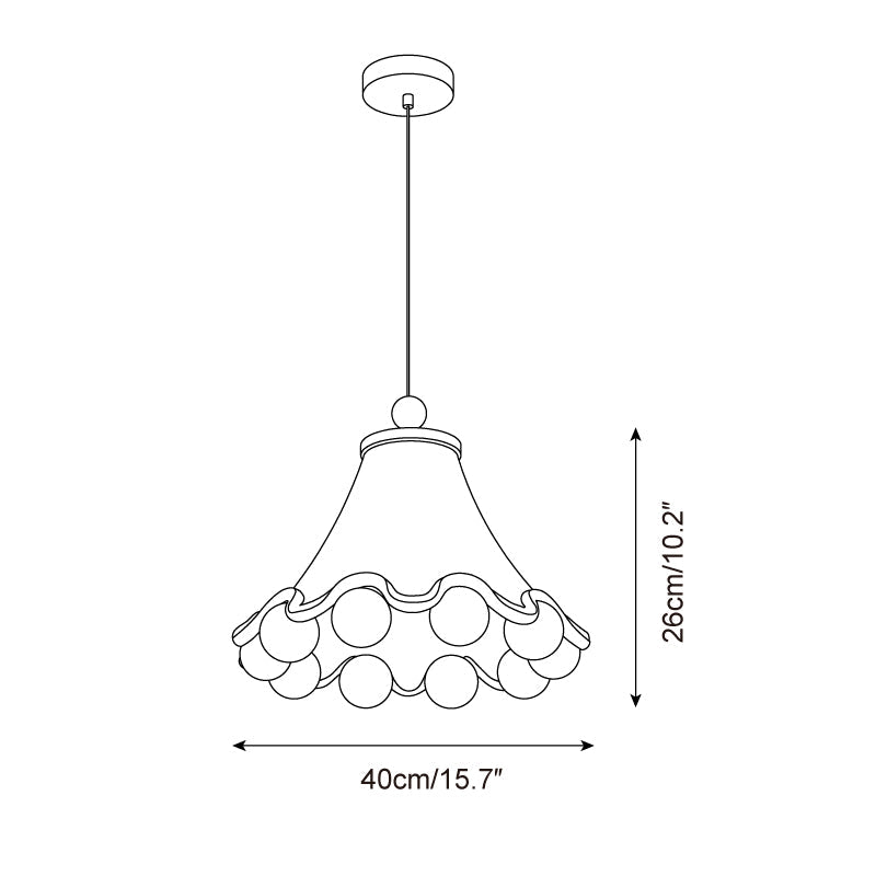 Carniva Suspension Abat-jour avec Pompons Ludiques