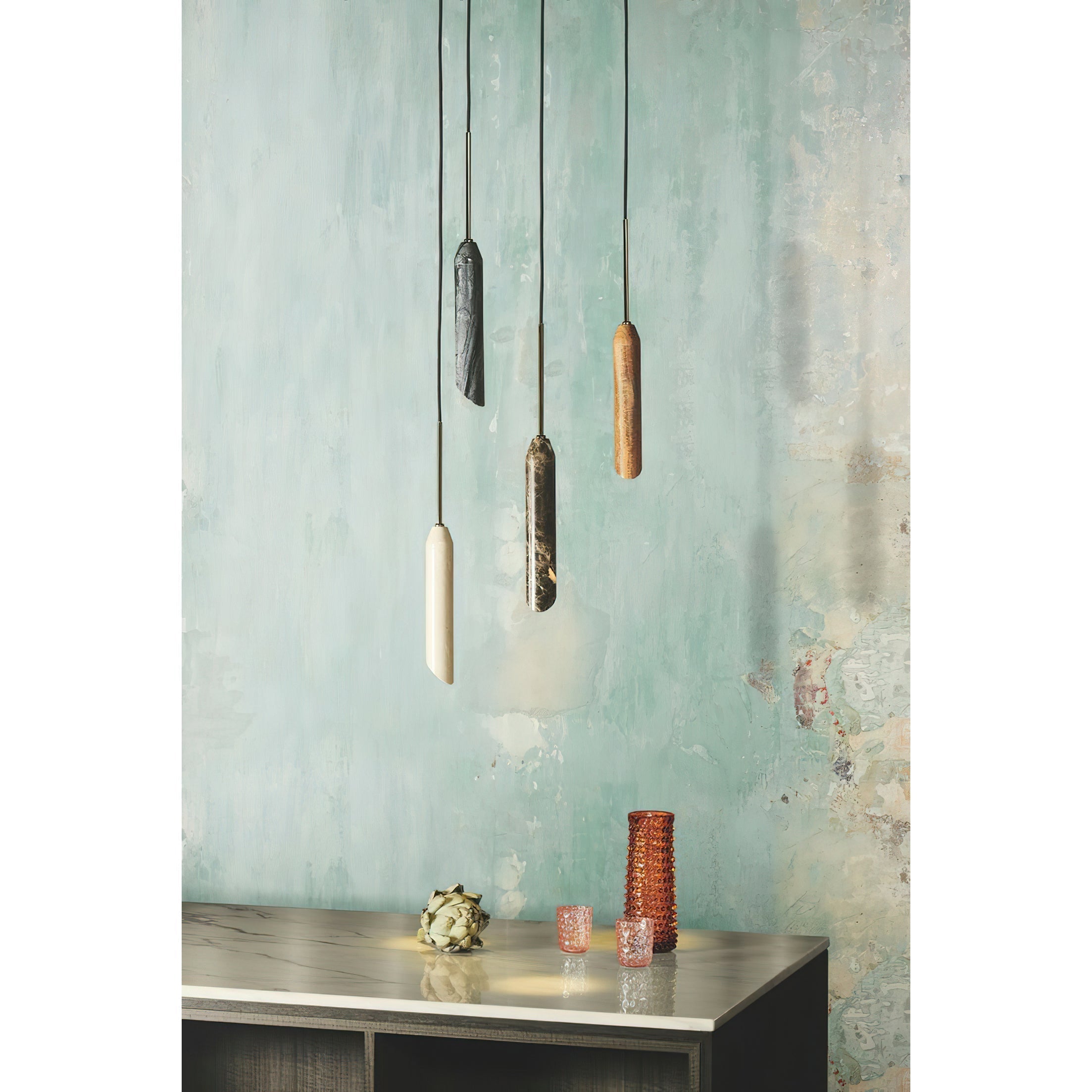 Arise Suspension en Marbre et Travertin Minimaliste Moderne