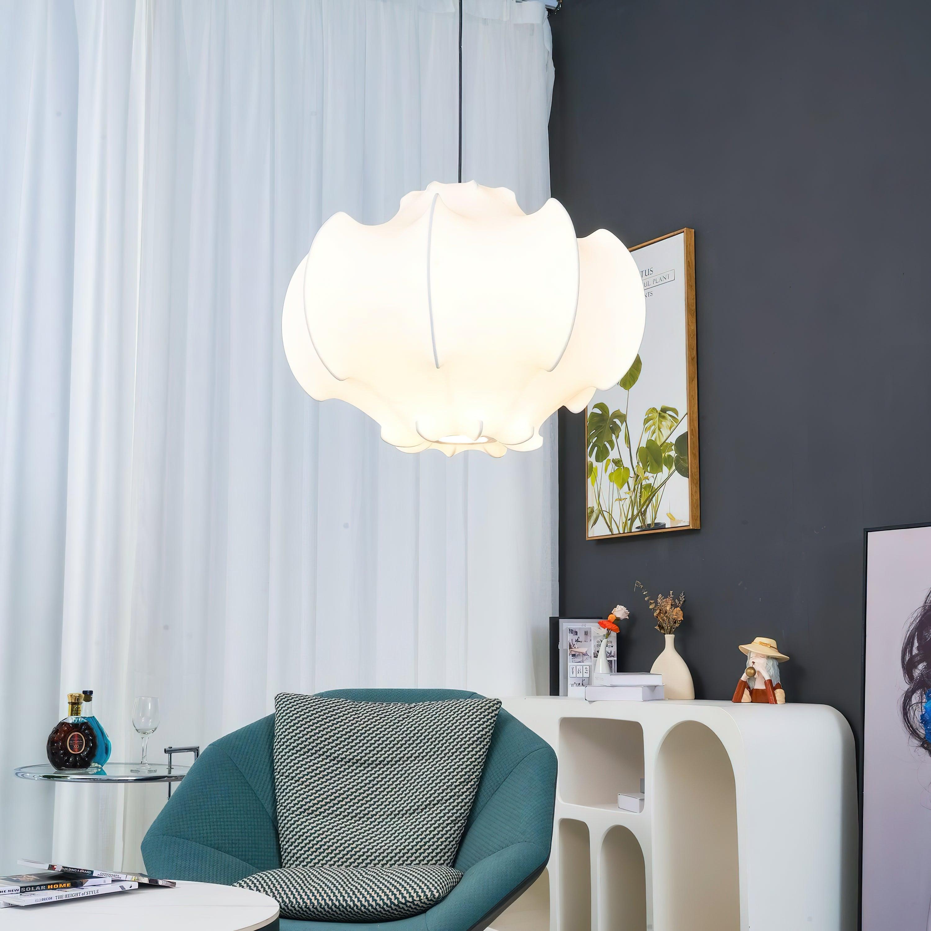 Skapa Lustre Pendentif Forme Douce Courbée Plissée