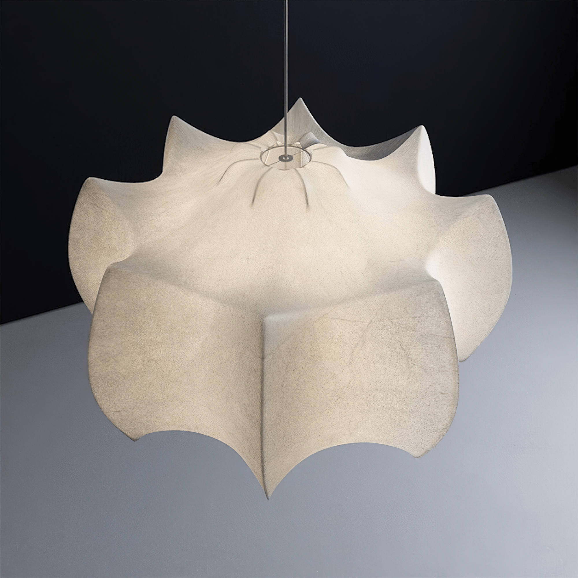 Skapa Lustre Pendentif Forme Douce Courbée Plissée