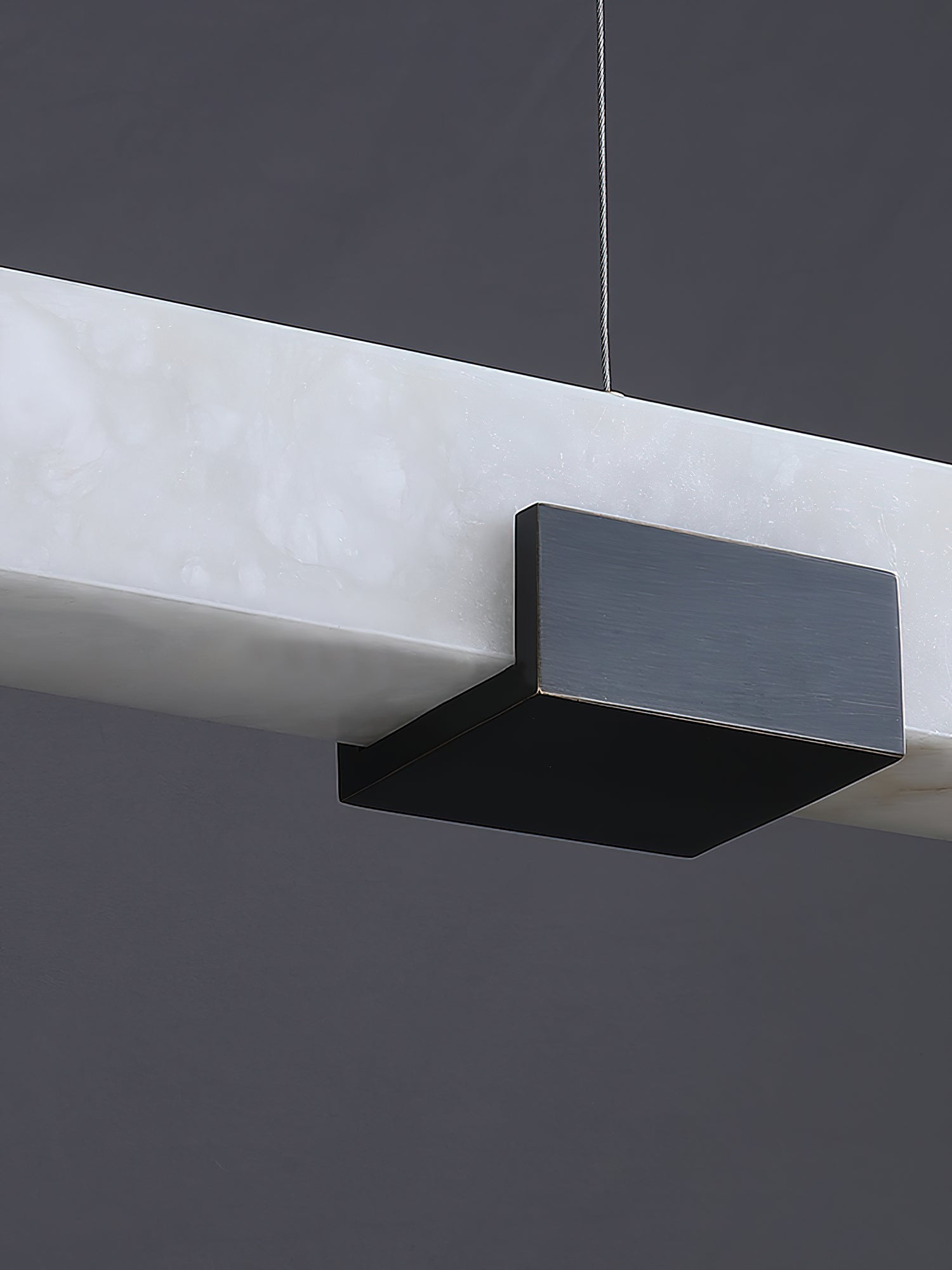 Avert Suspension en Laiton et Albâtre Minimaliste Moderne