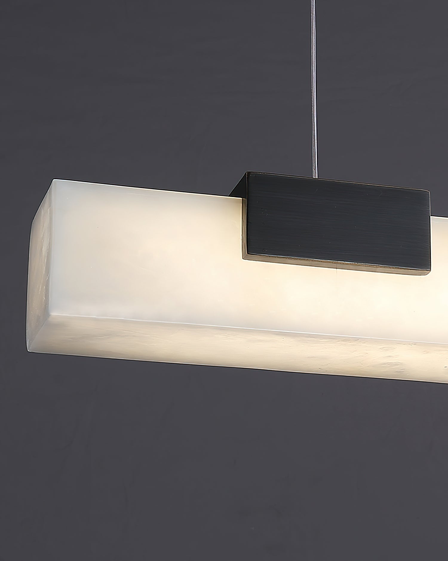 Avert Suspension en Laiton et Albâtre Minimaliste Moderne